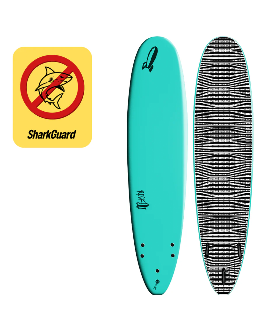 Rockit Surf 8' Big Softy Longboard With SHARKGAURD - $499.99 at Jack's Surfboards