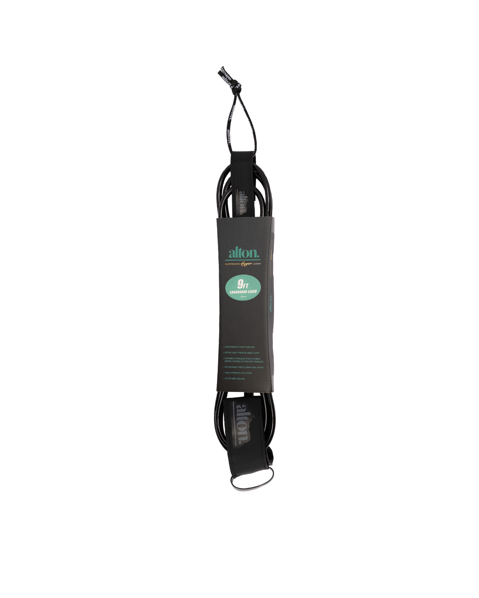 Alton 9' Surfboard Pro Regular Longboard Leash - Black - $33.99 at Jack's Surfboards