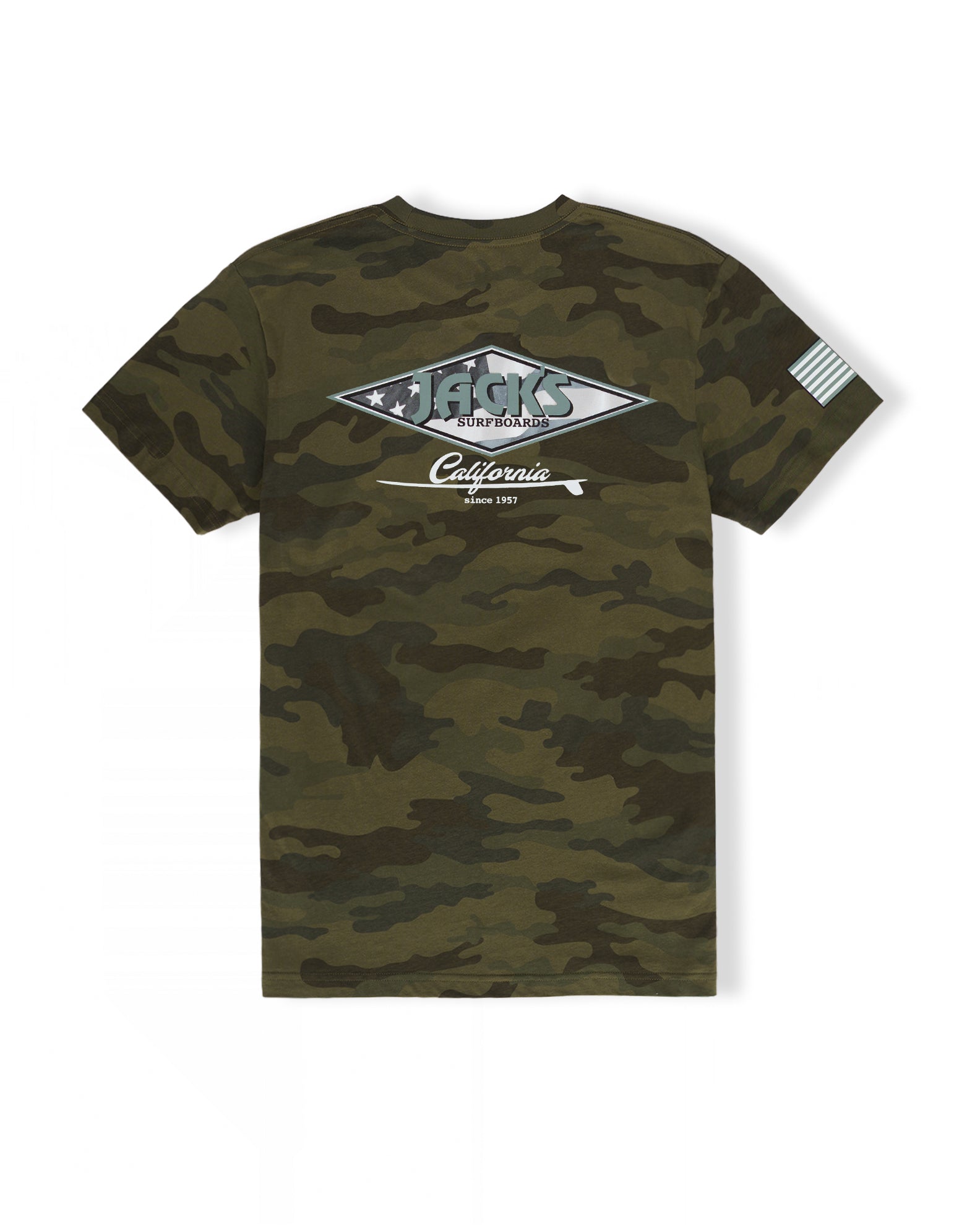 Jack's Surfboards American Diamond BW S/S Tee - Forest Camo - $29.00 at Jack's Surfboards
