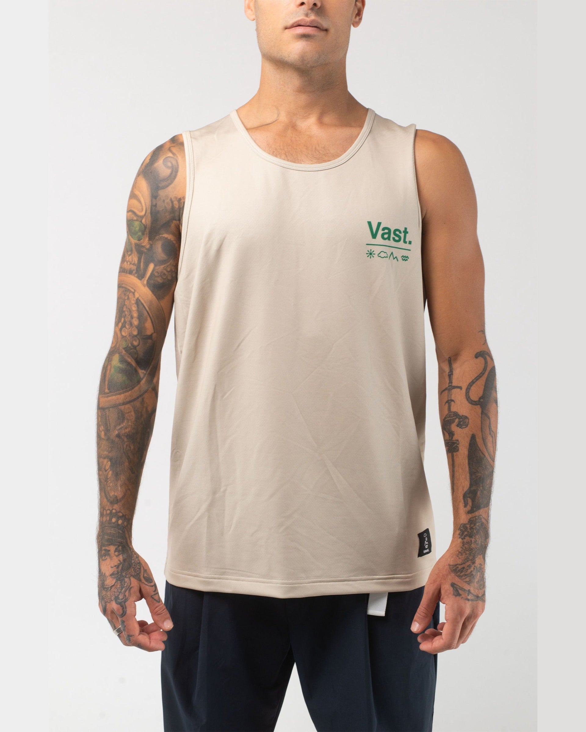 Vast. Aqua Terra Elements Tech Tank - Sand - $38.00 at Jack's Surfboards