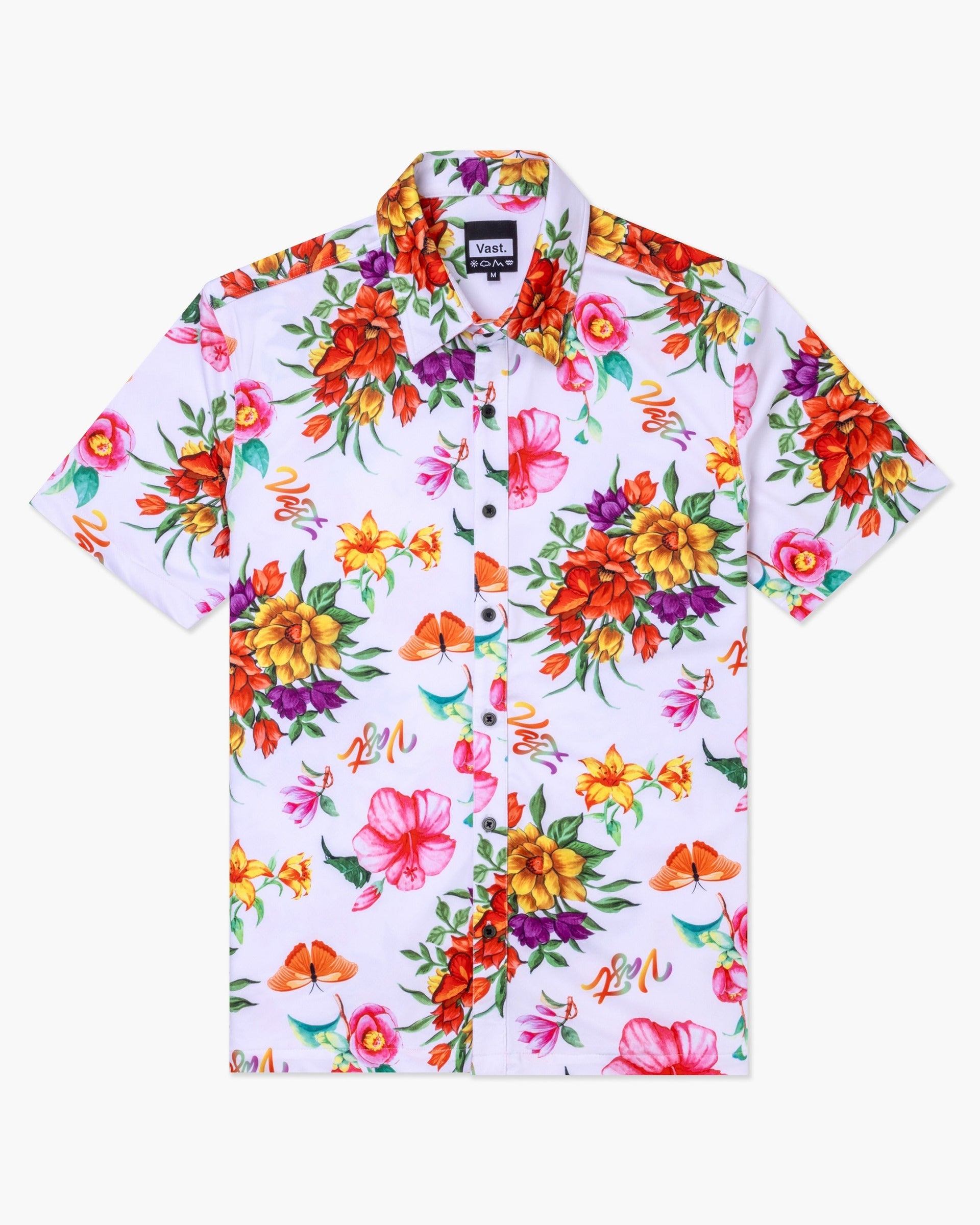 Vast. Aqua Terra Floral Watercolor Tech Button up - $59.99 at Jack's Surfboards