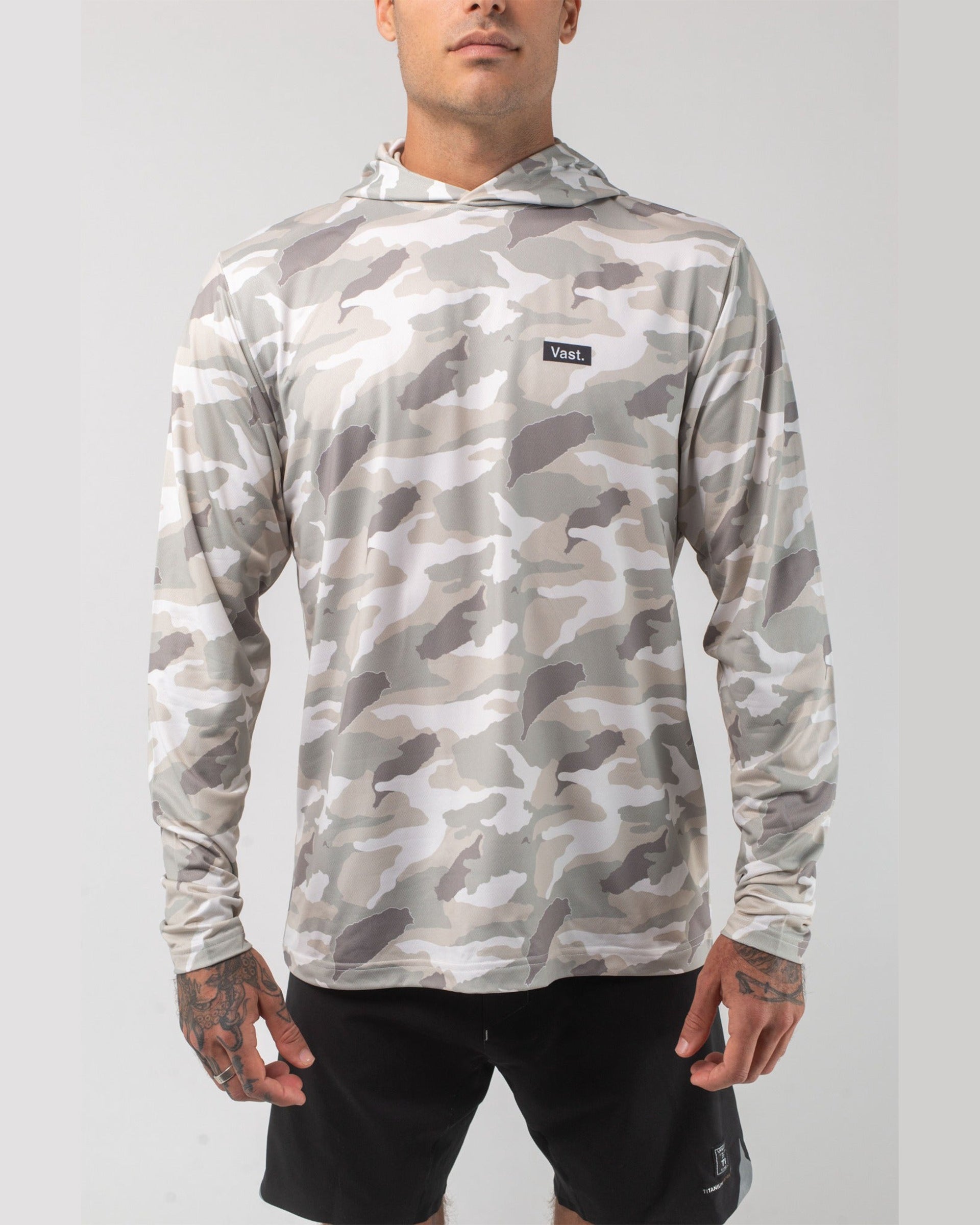 Aqua Terra Lite Camo Tech Daily Hoodie - Tan