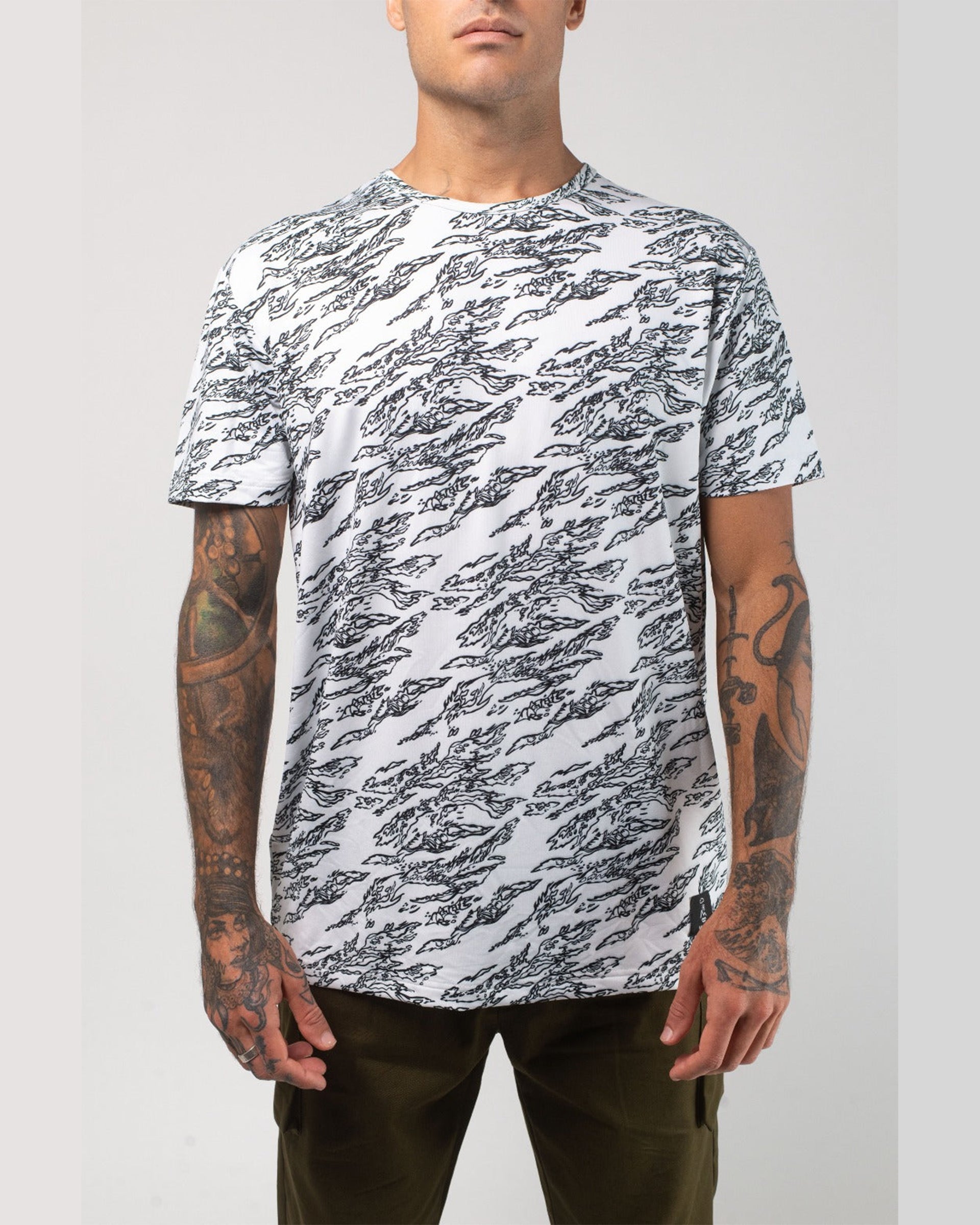 Aqua Terra Shadow Camo Tech Tee - White