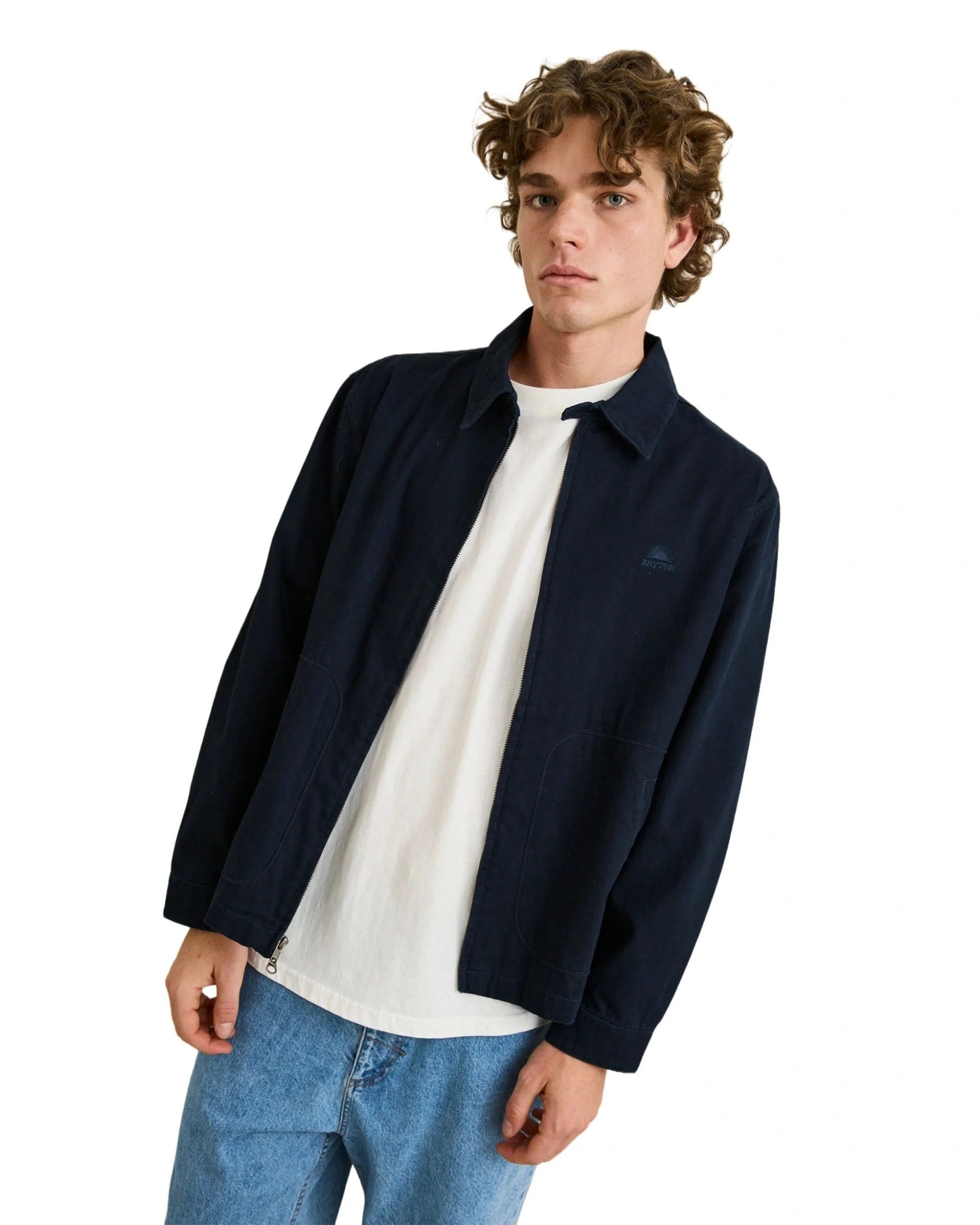 Awake Herringbone Jacket - Navy