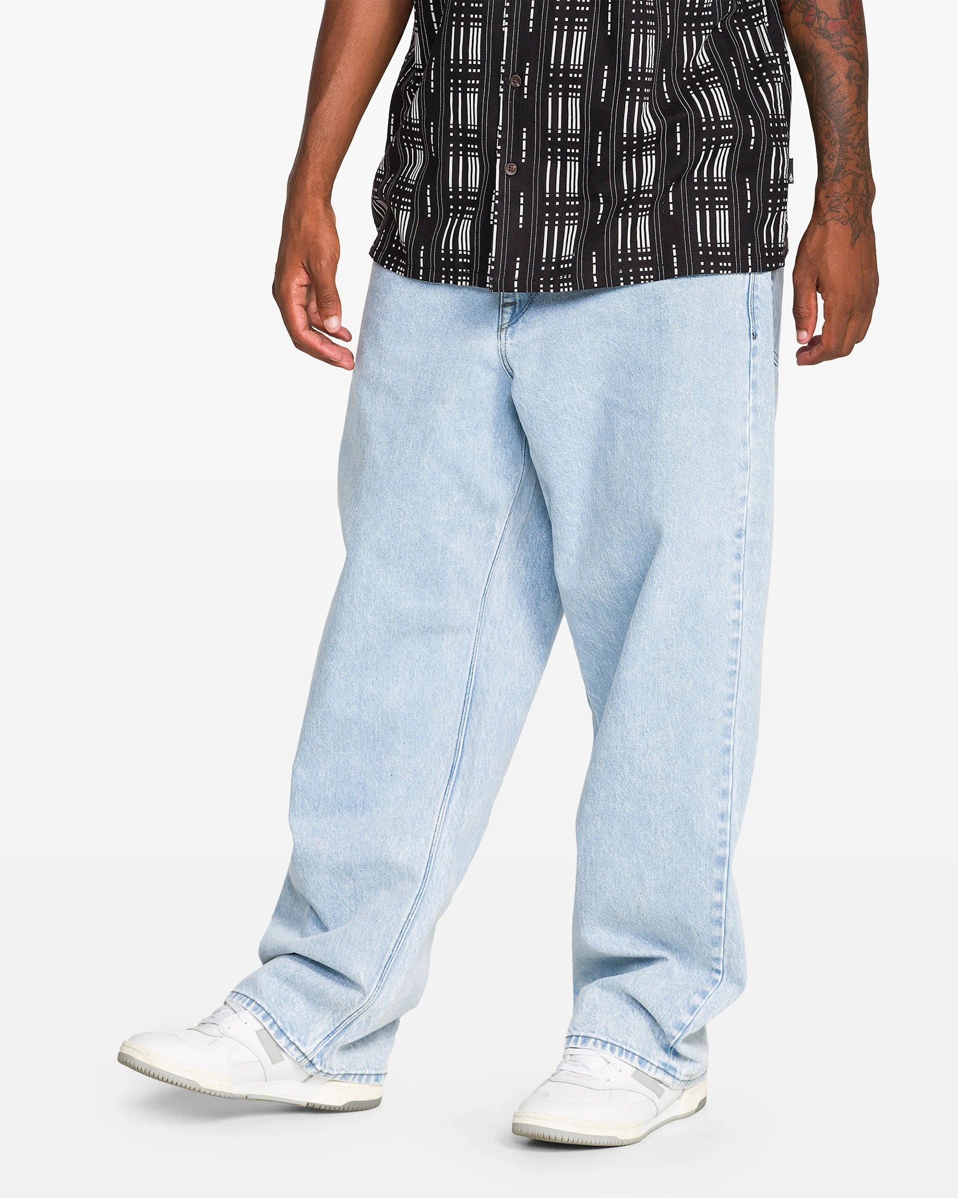 Billow Denim Pants - Pale Aqua