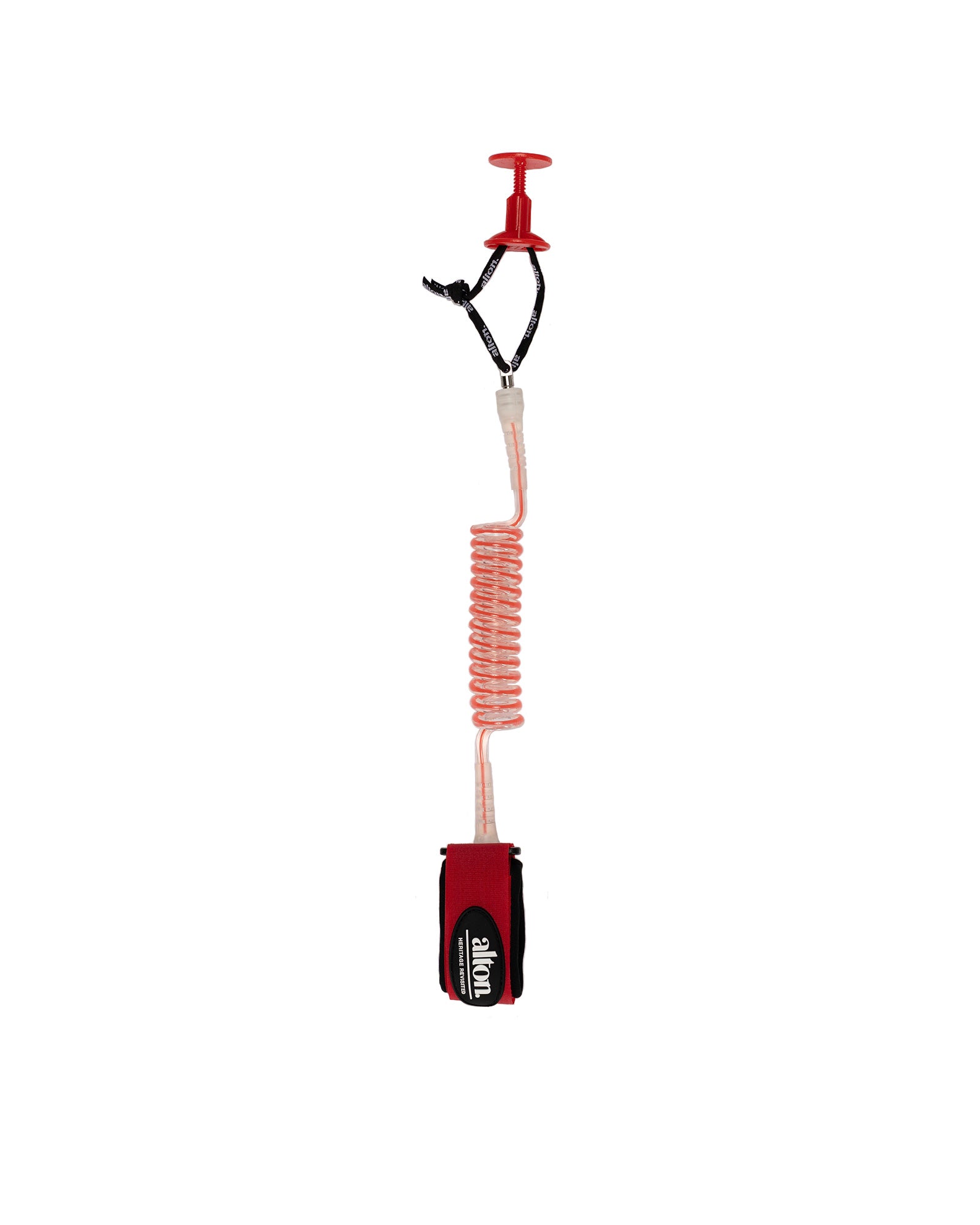 Alton Bodyboard Coil Wrist Standard Leash 4'0 - Clear Red - $20.99 at Jack's Surfboards
