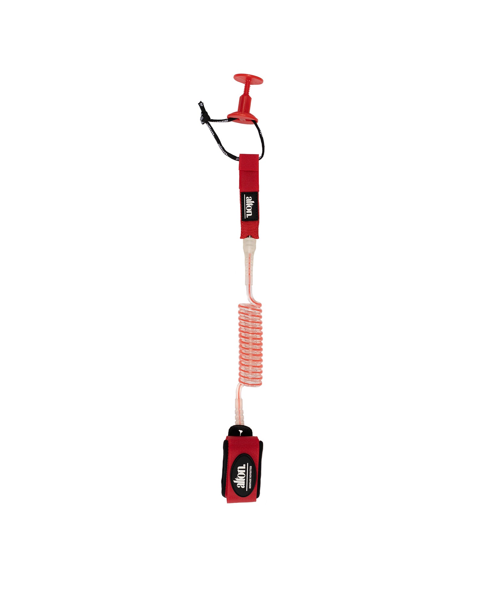 Alton Bodyboard Coil Wrist With Rail Saver Leash 4'0 - Clear Red - $24.99 at Jack's Surfboards
