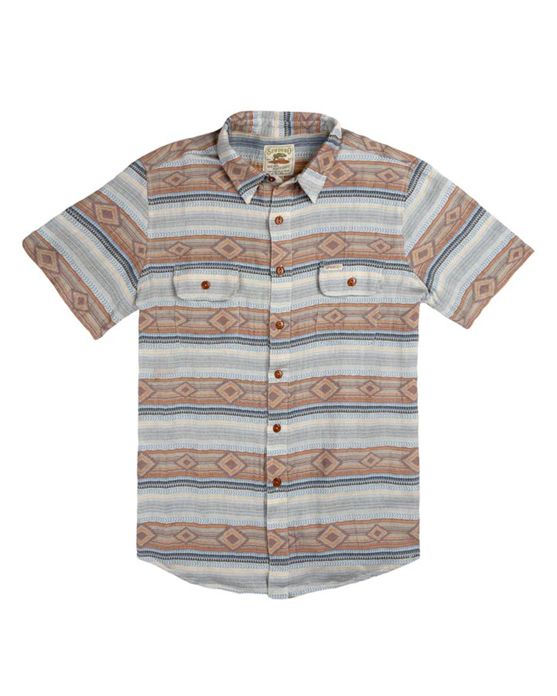 Boquillas S/S Shirt - Sanoita Stripe (Brown/Blue)