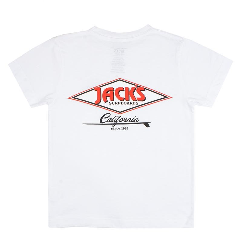 Boys Cal Diamond S/S T-Shirt - White