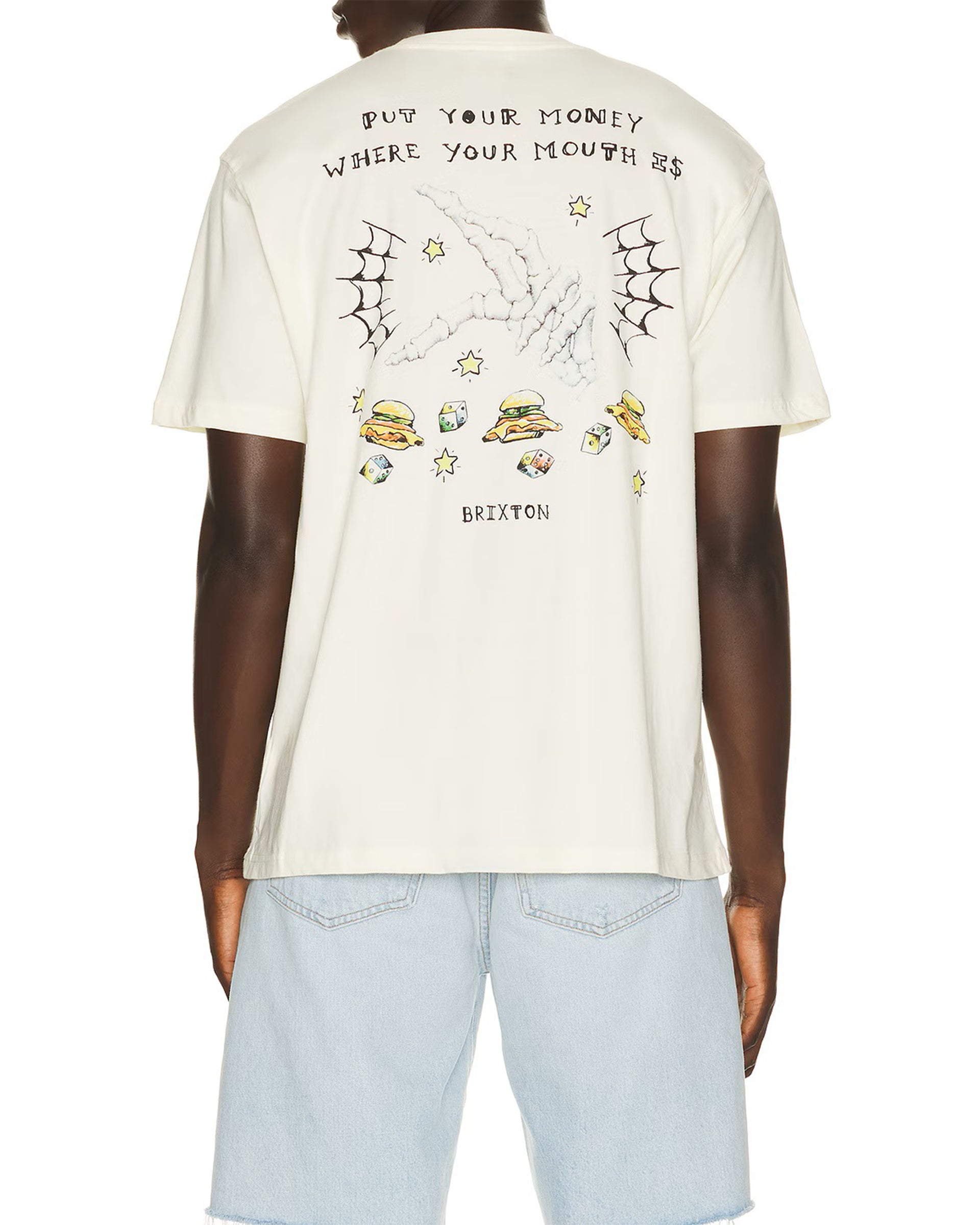Brixton x Burger She Wrote S/S T-Shirt - Natural