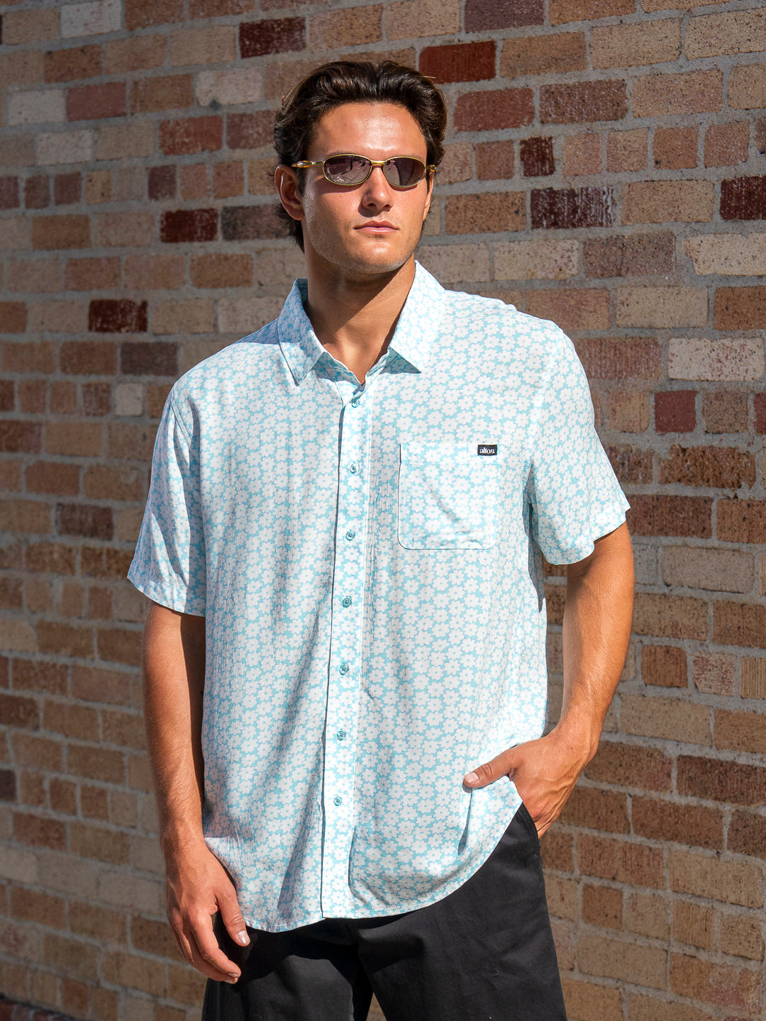 Alton Capo S/S Shirt - Aqua - $39.00 at Jack's Surfboards