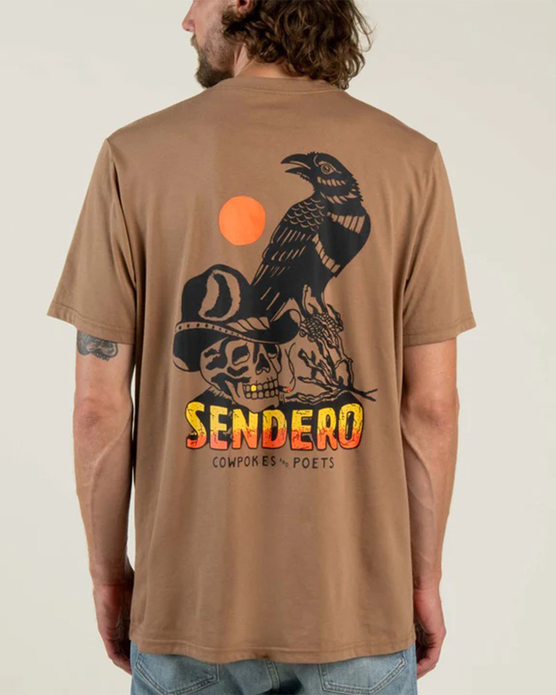 Cowpokes & Poets S/S T-Shirt - Light Brown
