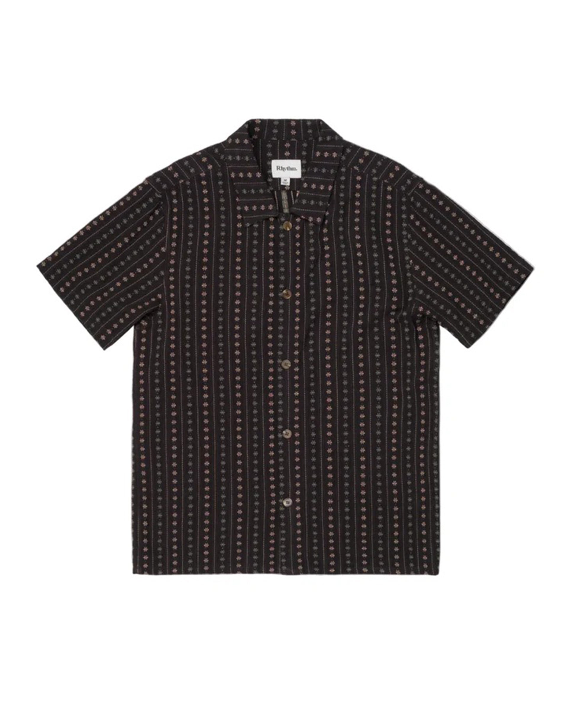 Rhythm Dakota Stripe S/S Shirt - Chocolate - $70.00 at Jack's Surfboards