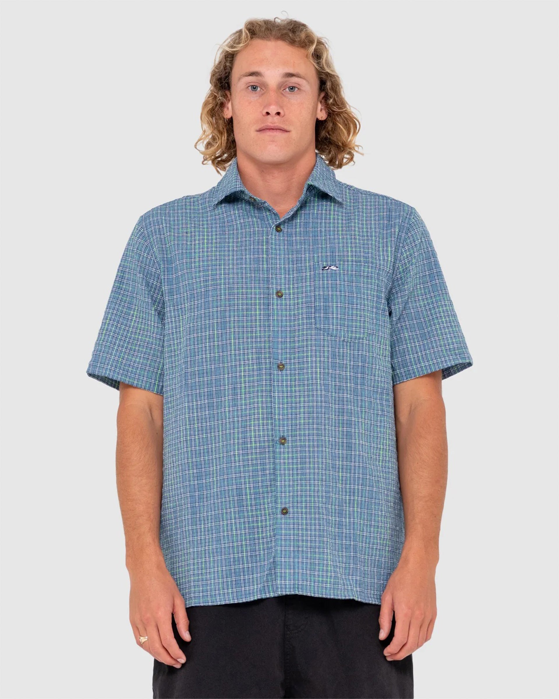 Datsun Drop S/S Shirt - China Blue