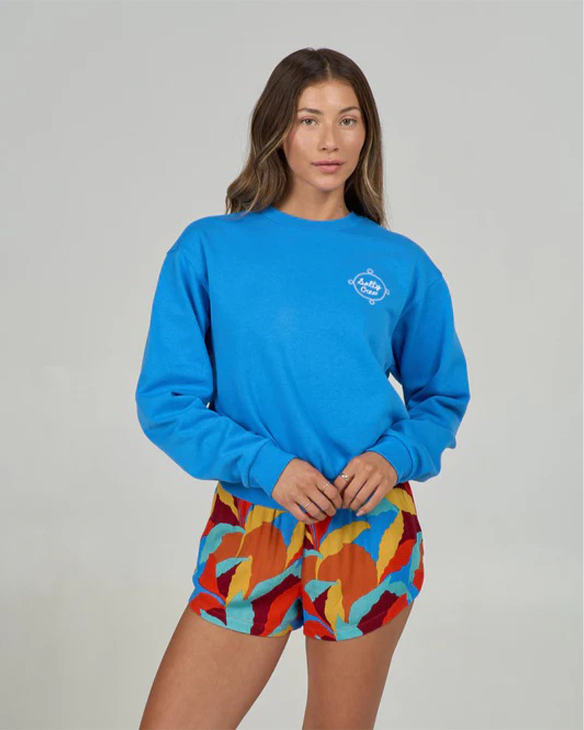 Dock Line Crew Sweater - Bold Blue