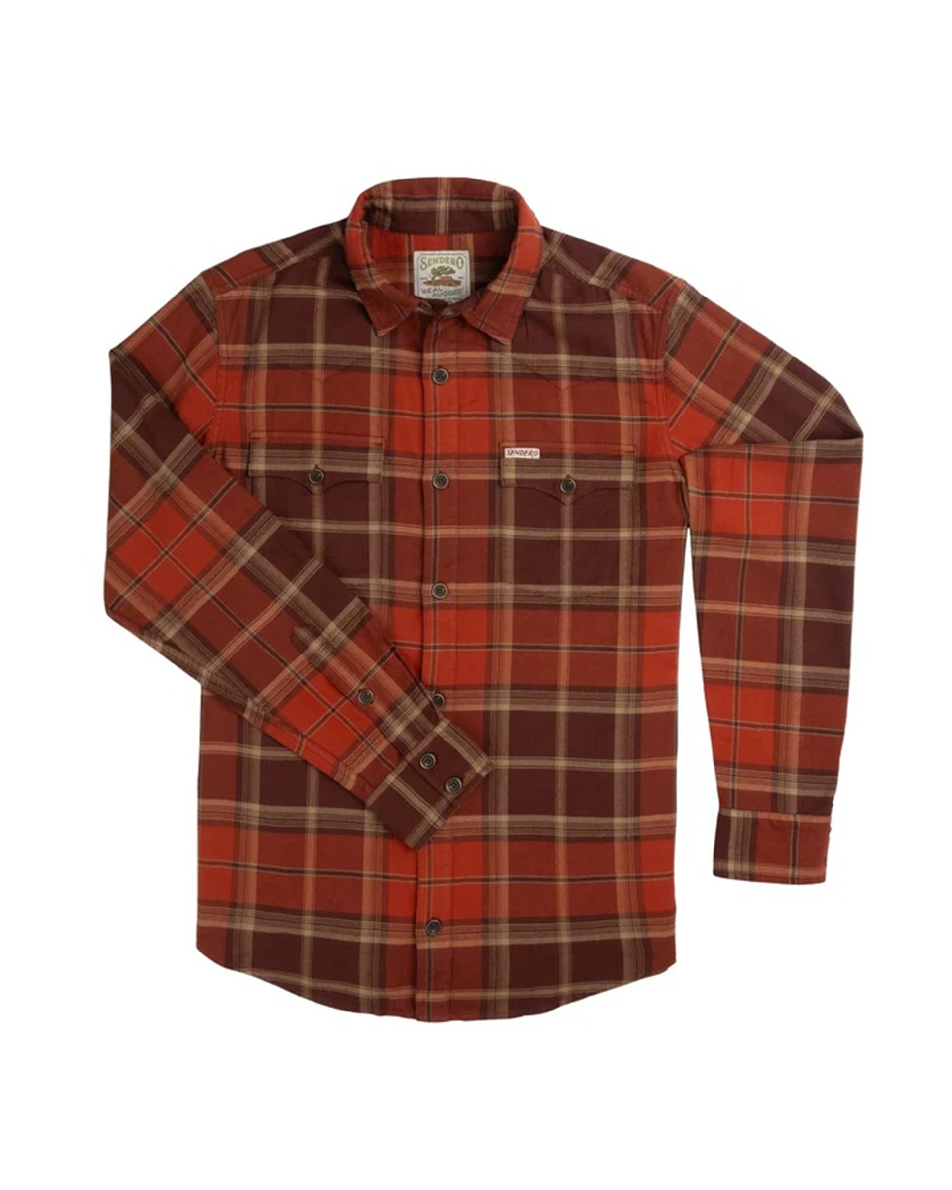 Durango Flannel Lightweight Stretch - Moab Plaid Redrock