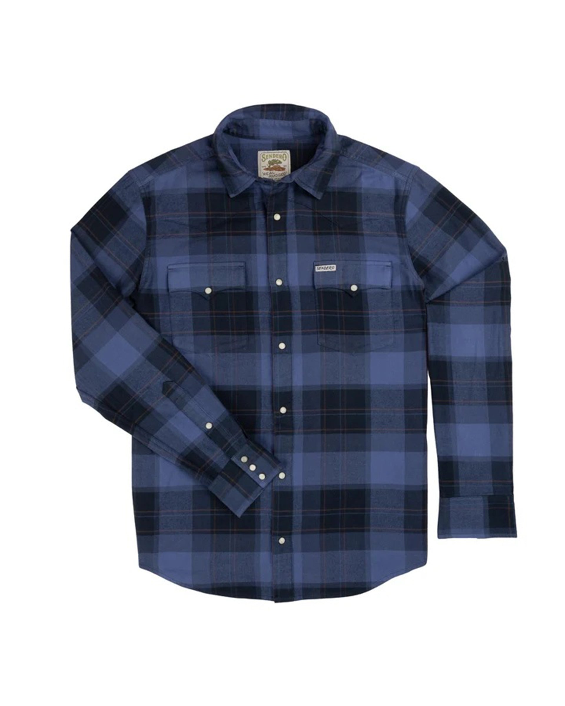 Durango Flannel Pearlsnap - Woodrow Plaid Midnight