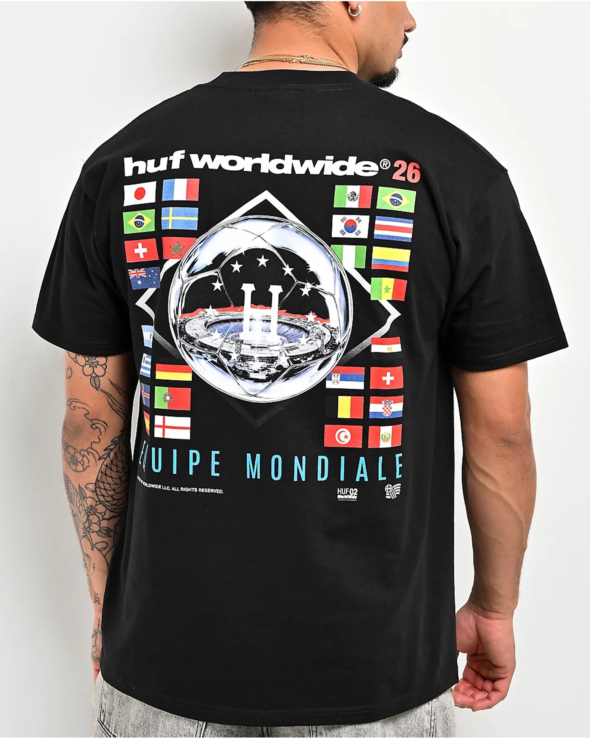 HUF Equipe Mondiale S/S T-Shirt - Black - $36.00 at Jack's Surfboards