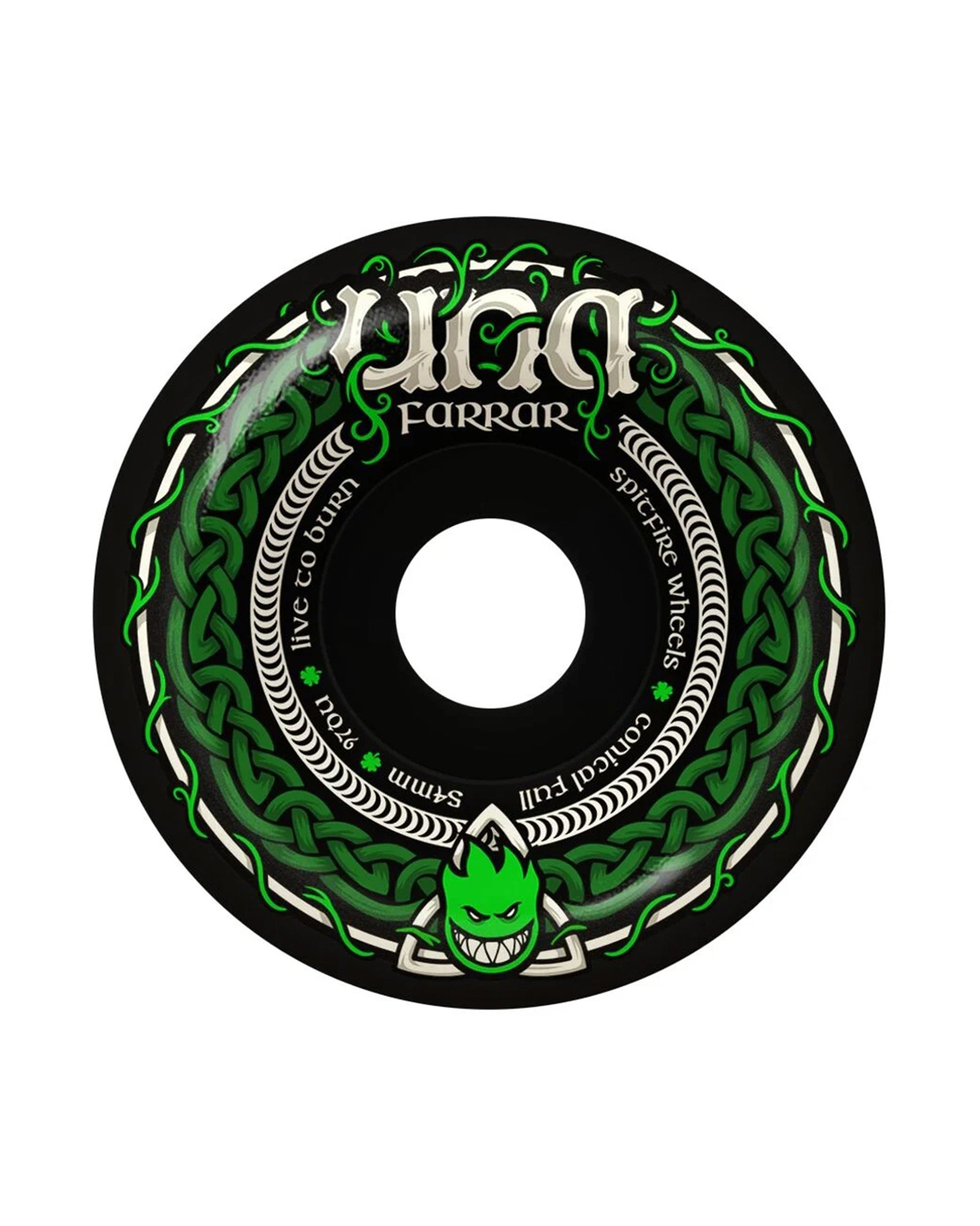 Spitfire Wheels F4 Una Trinity 97a 54mm Conical Full Wheels - Black - $47.95 at Jack's Surfboards