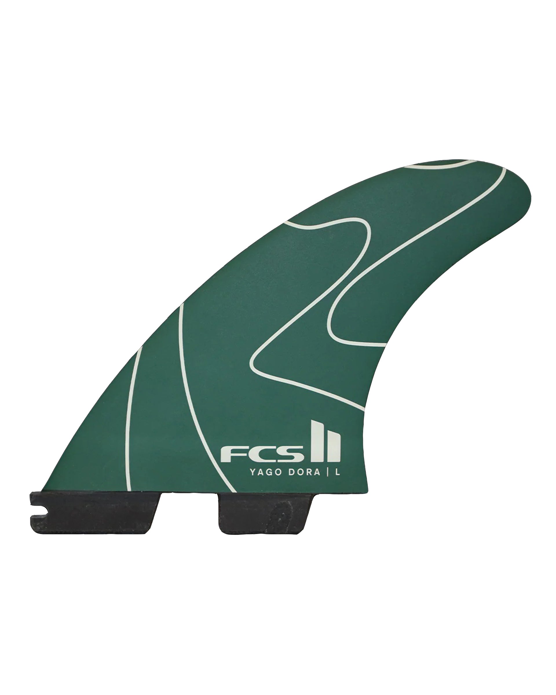 FCS FCS II Yago Dora Signature PC Tri Fin Set - (M) - Pulse Green - $155.00 at Jack's Surfboards