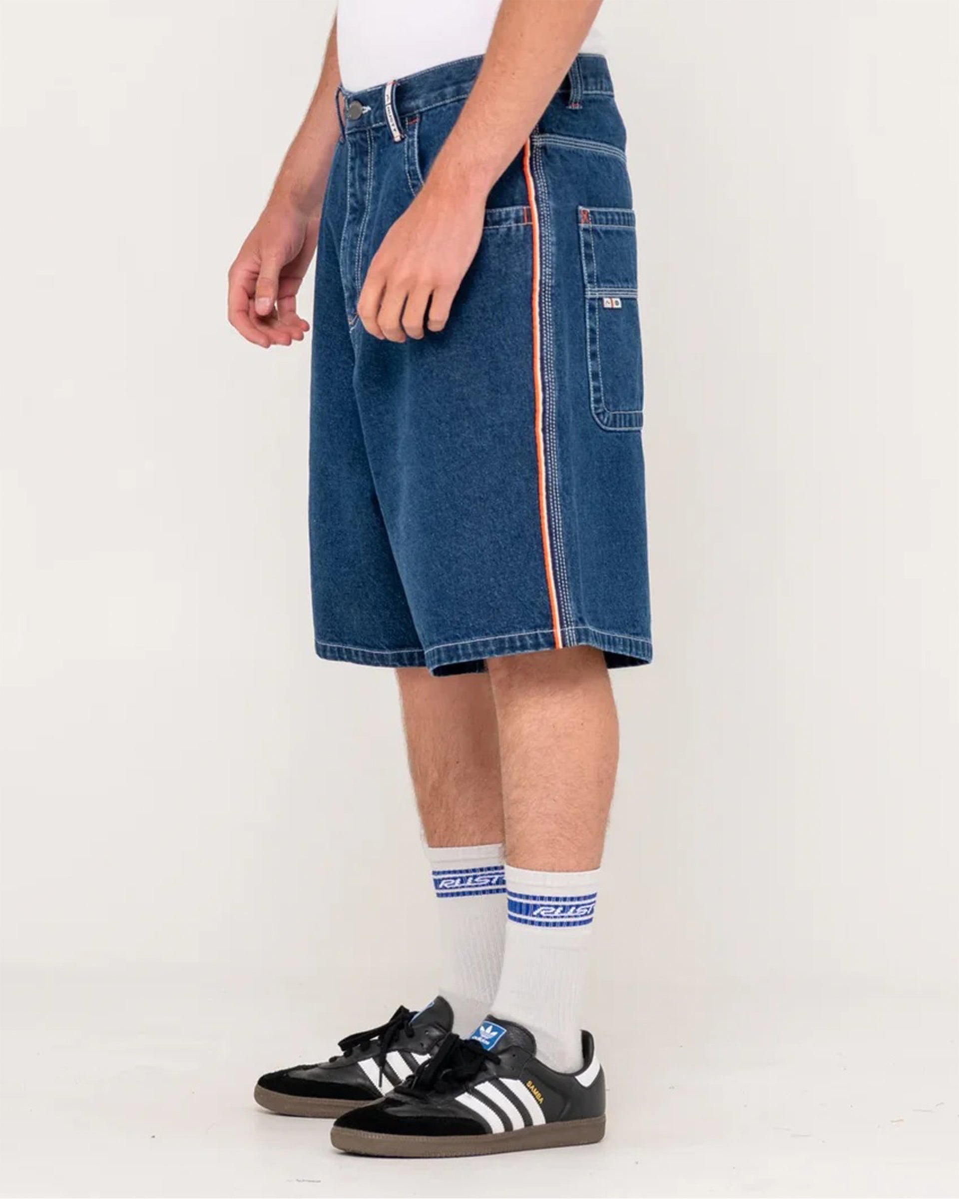 Flip Daddy 2.0 Jean Short - Deep Sea Blue/Orange