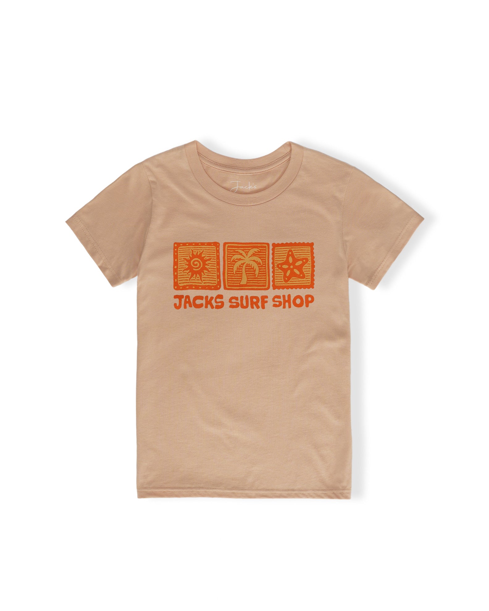 Girl's Stamps S/S Tee - Peach