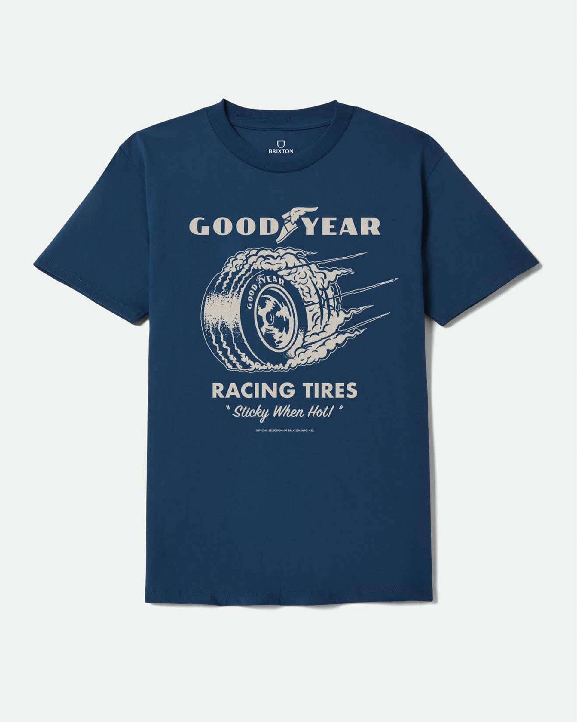 Brixton Goodyear Cheater Slick Standard S/S T-Shirt - Navy - $35.00 at Jack's Surfboards