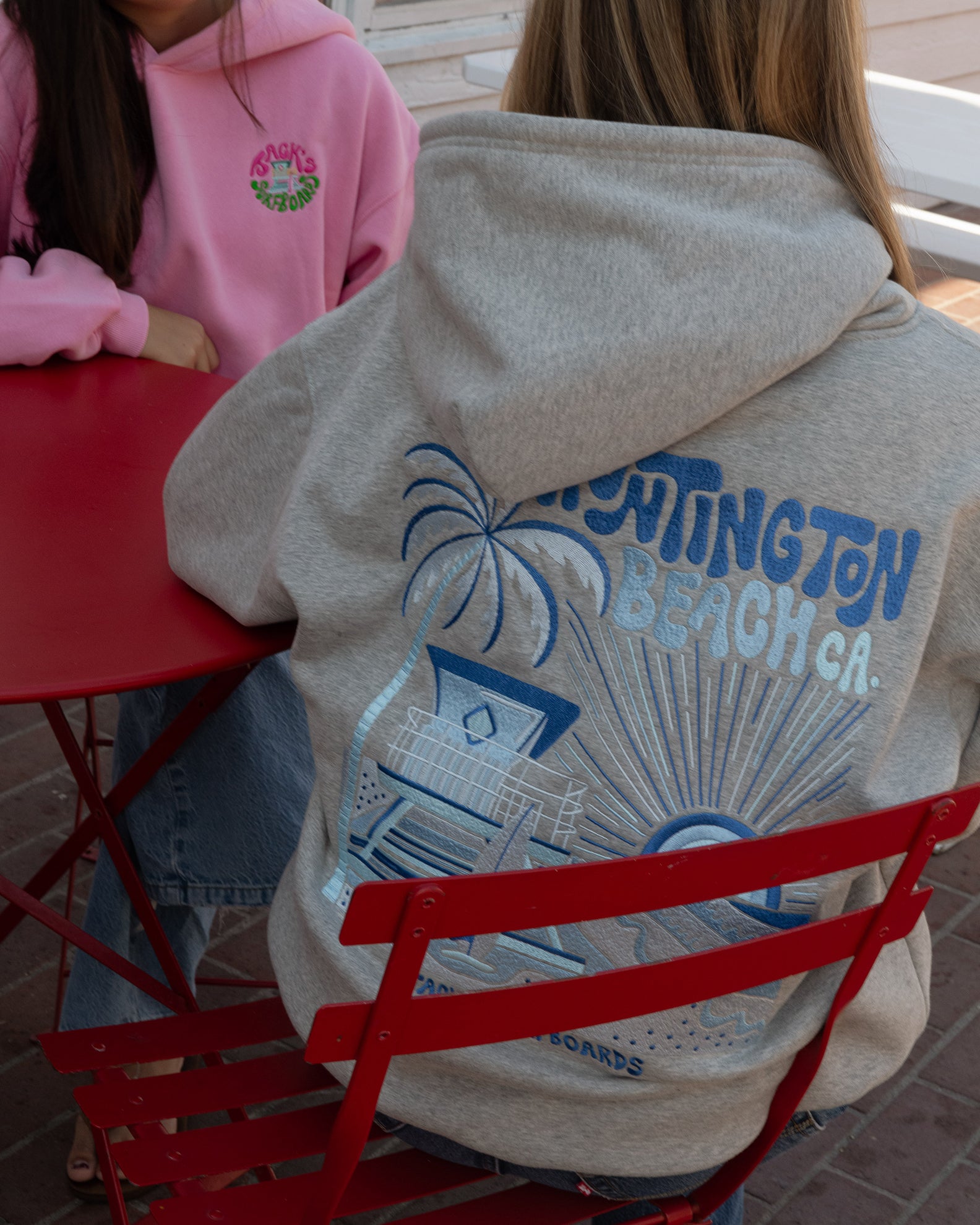 Jack's Surfboards HB Tower Palm Embroidered Pullover Hoodie - Heather Gray - $69.00 at Jack's Surfboards
