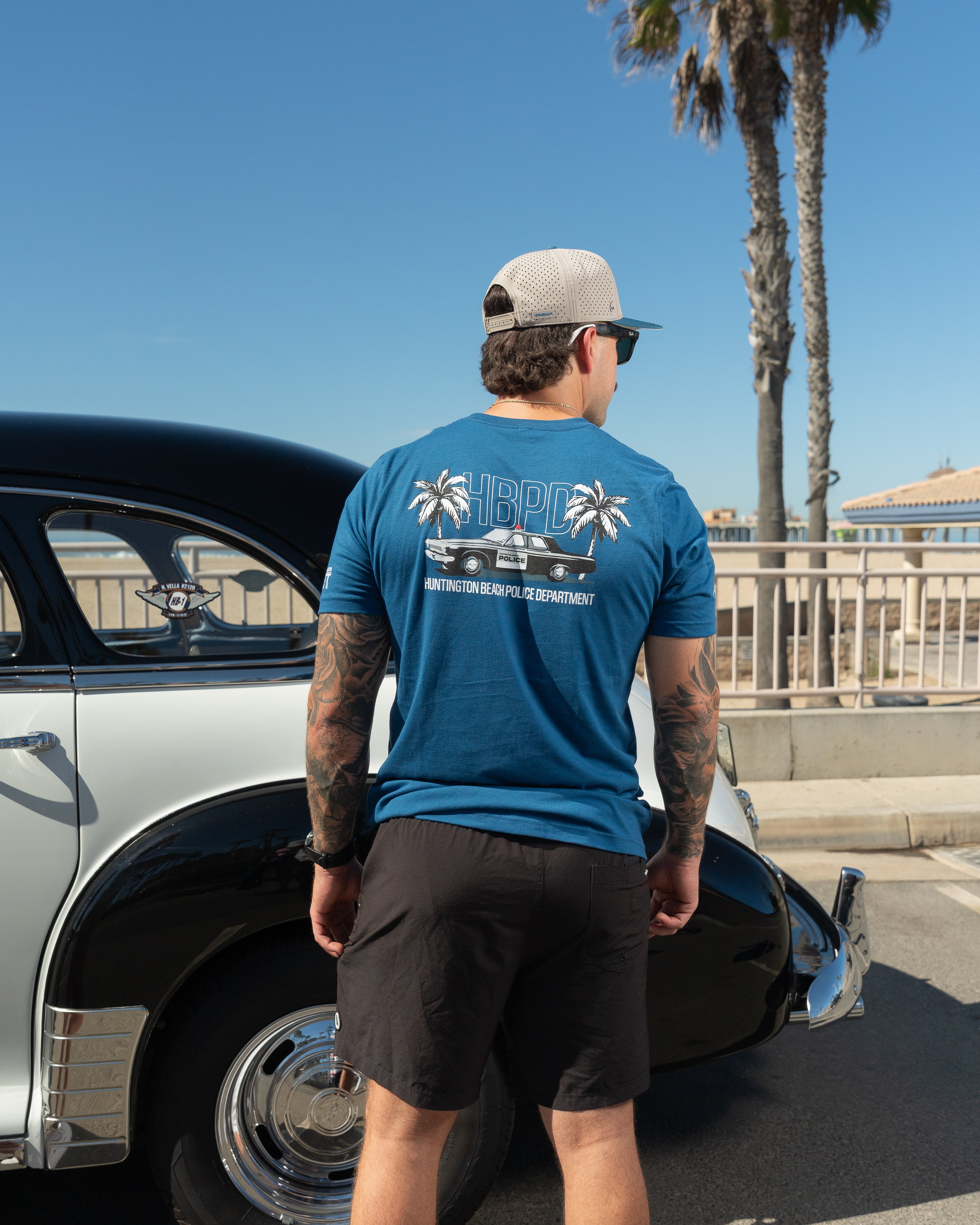 Jack's Surfboards HBPD Police Palms S/S Tee - Cool Blue - $24.99 at Jack's Surfboards