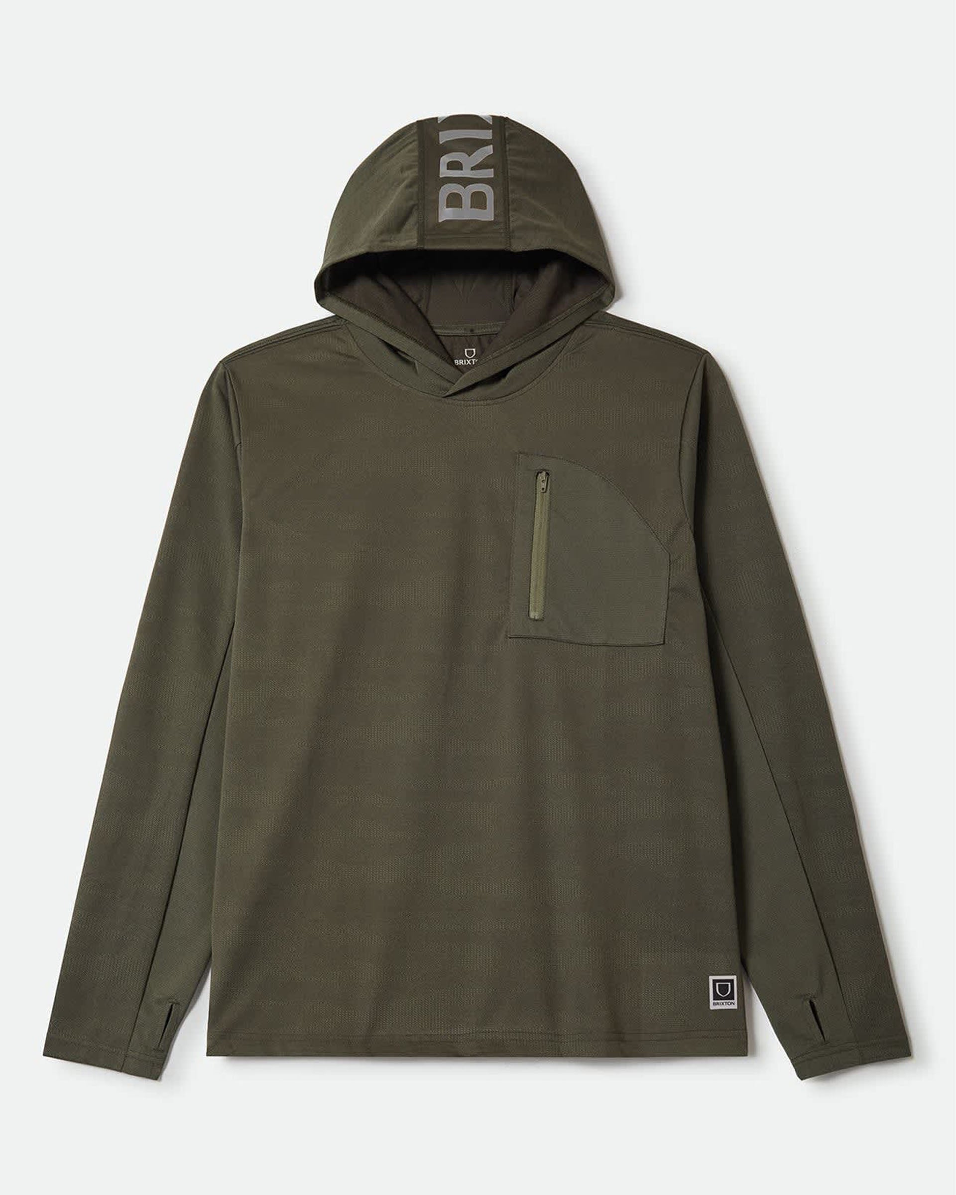 Brixton Journey L/S Sun Hoodie - Olive Tiger Camo - $79.00 at Jack's Surfboards