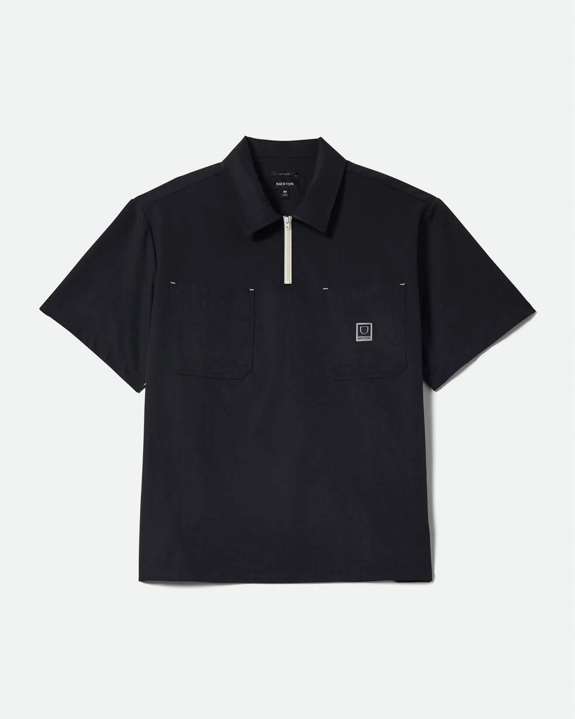 Journey Lightweight 1/2 Zip Cropped Shirt - Black