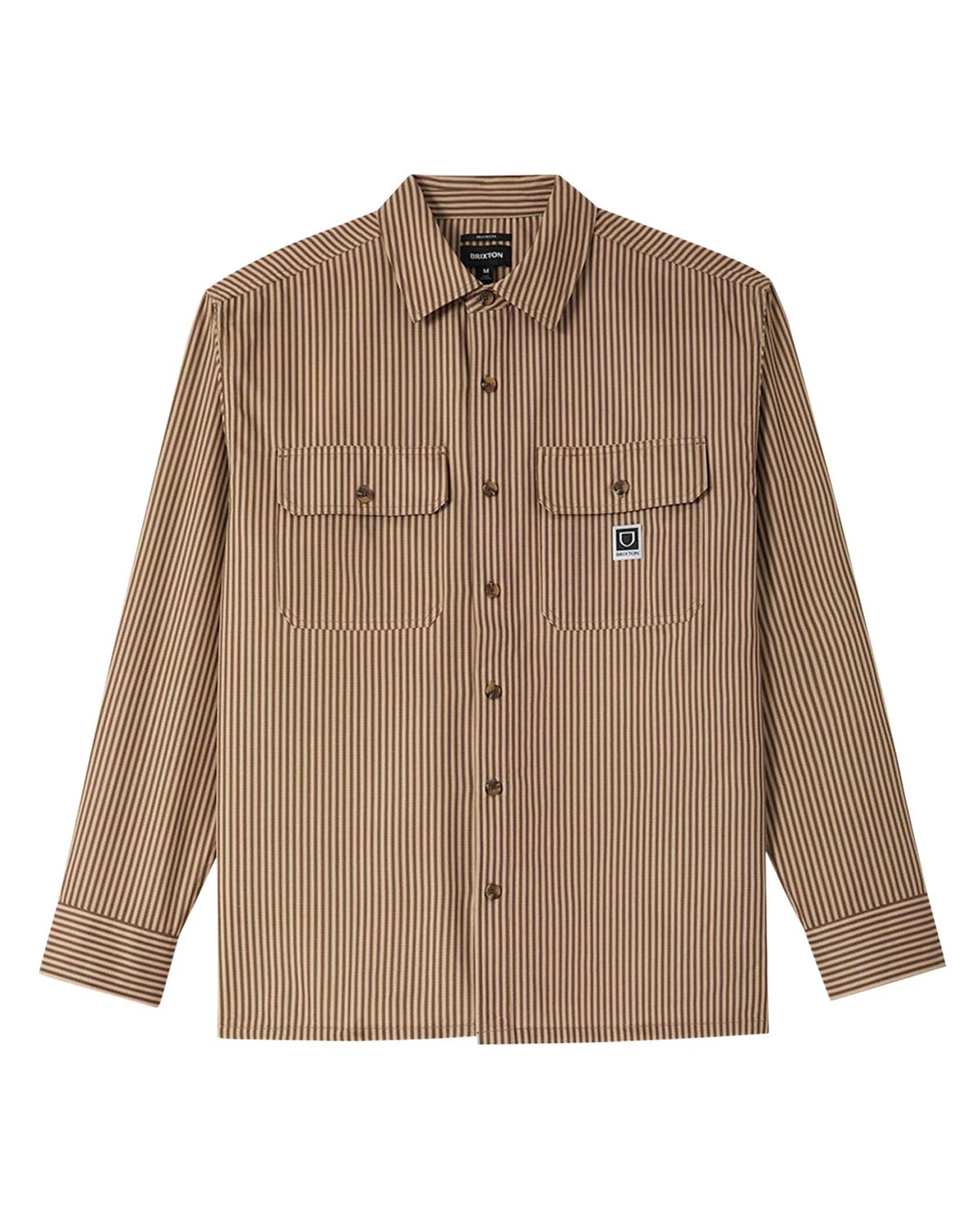 Brixton Journey Lightweight L/S Woven Shirt - Brown/Sand - $79.00 at Jack's Surfboards