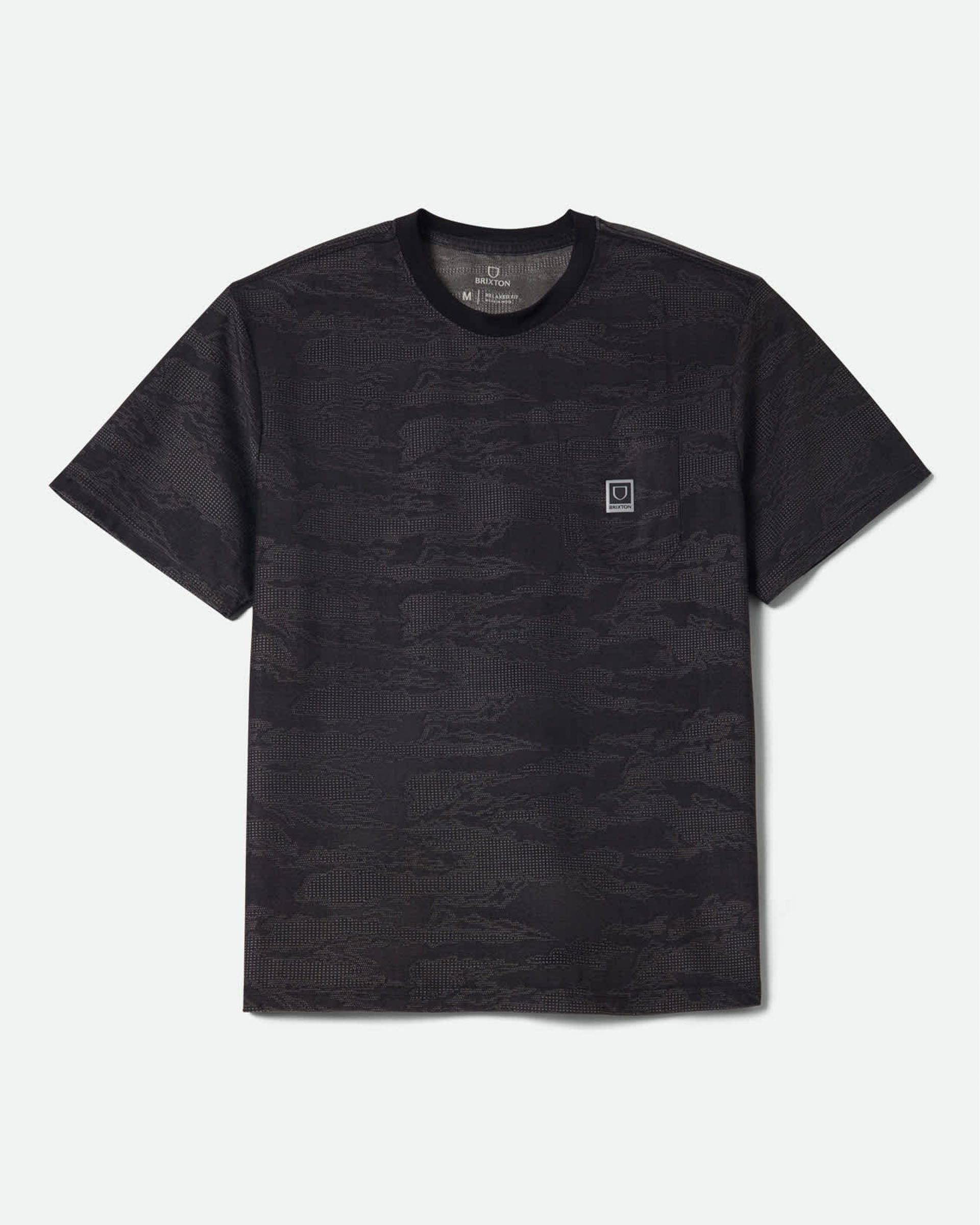 Brixton Journey S/S Pocket T-Shirt - Black Tiger Camo - $59.00 at Jack's Surfboards