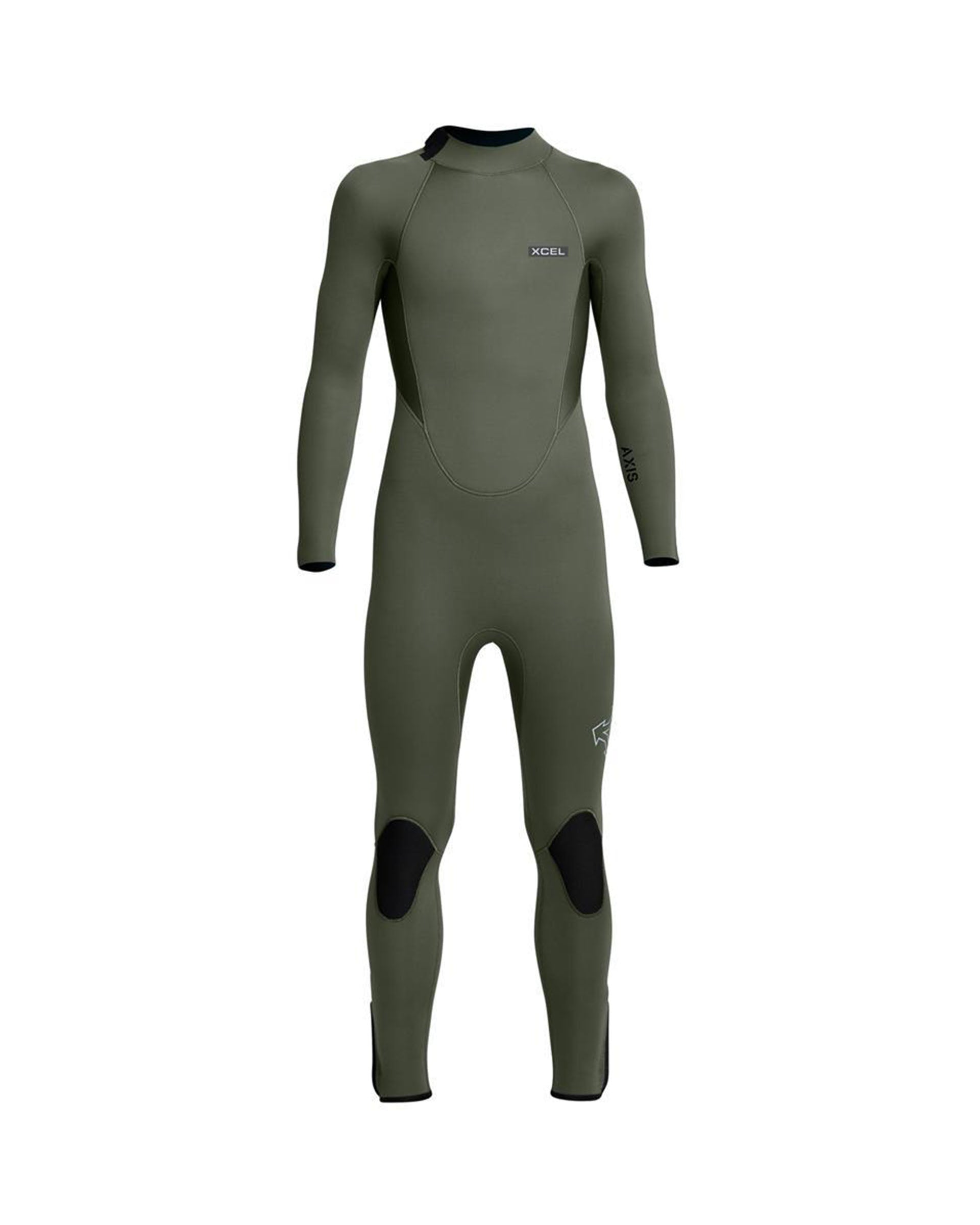 Kid's Axis Back Zip Full Wetsuit 3/2mm - Military Green