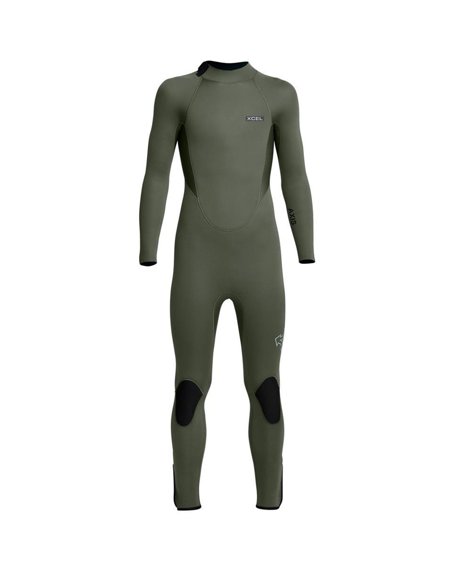Kid's Axis 4/3mm Back Zip Fullsuit w/Ankle Zips - Military Green