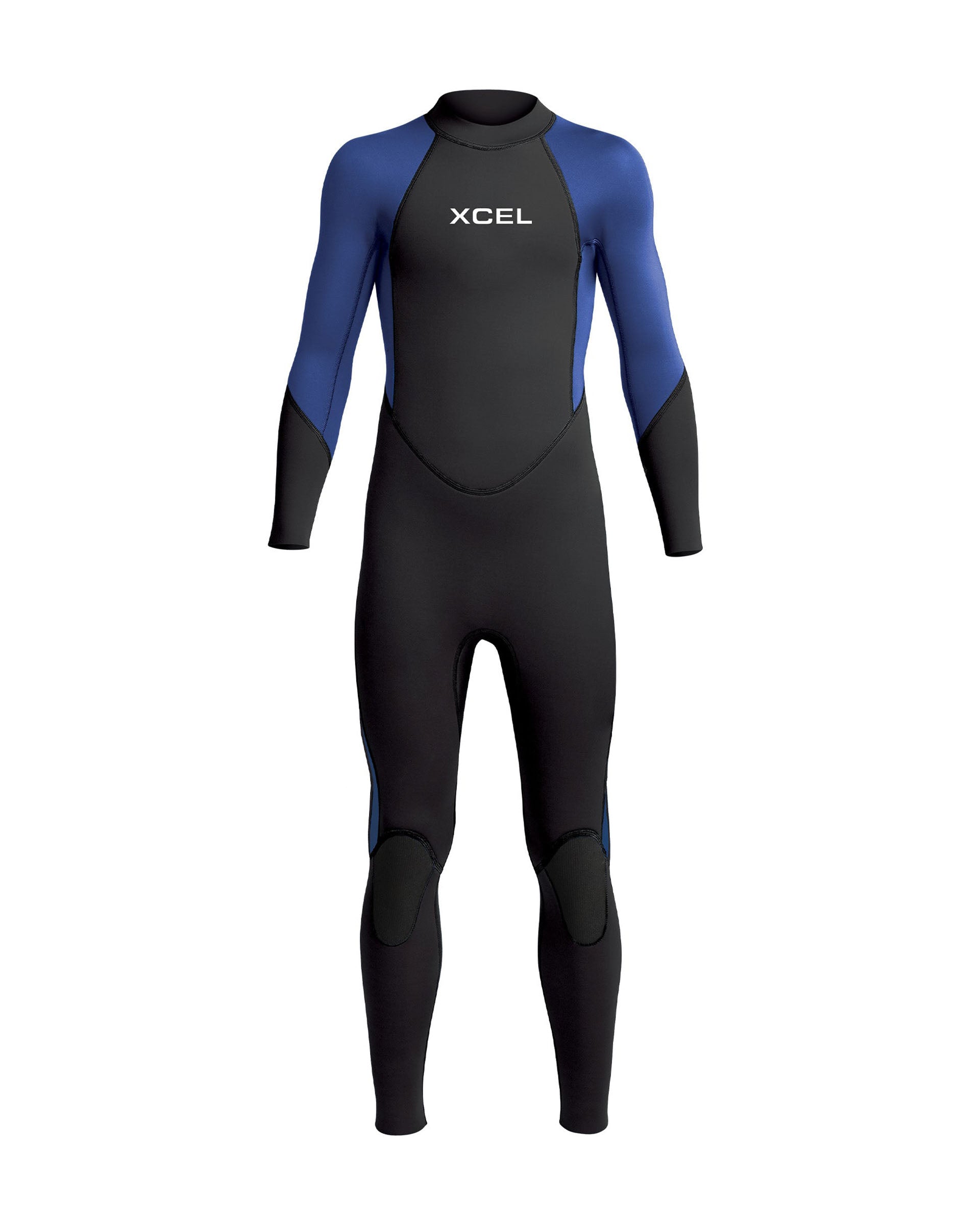 Kid's Axis Flatlock Back Zip Full Wetsuit 3/2mm - Black/Navy