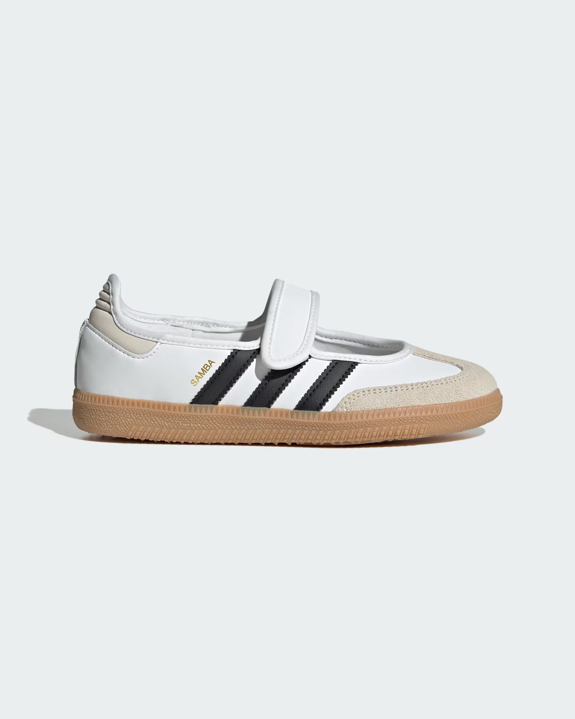 Adidas Kid's Samba Jane Shoe - Cloud White/Alumina/Gum - $80.00 at Jack's Surfboards
