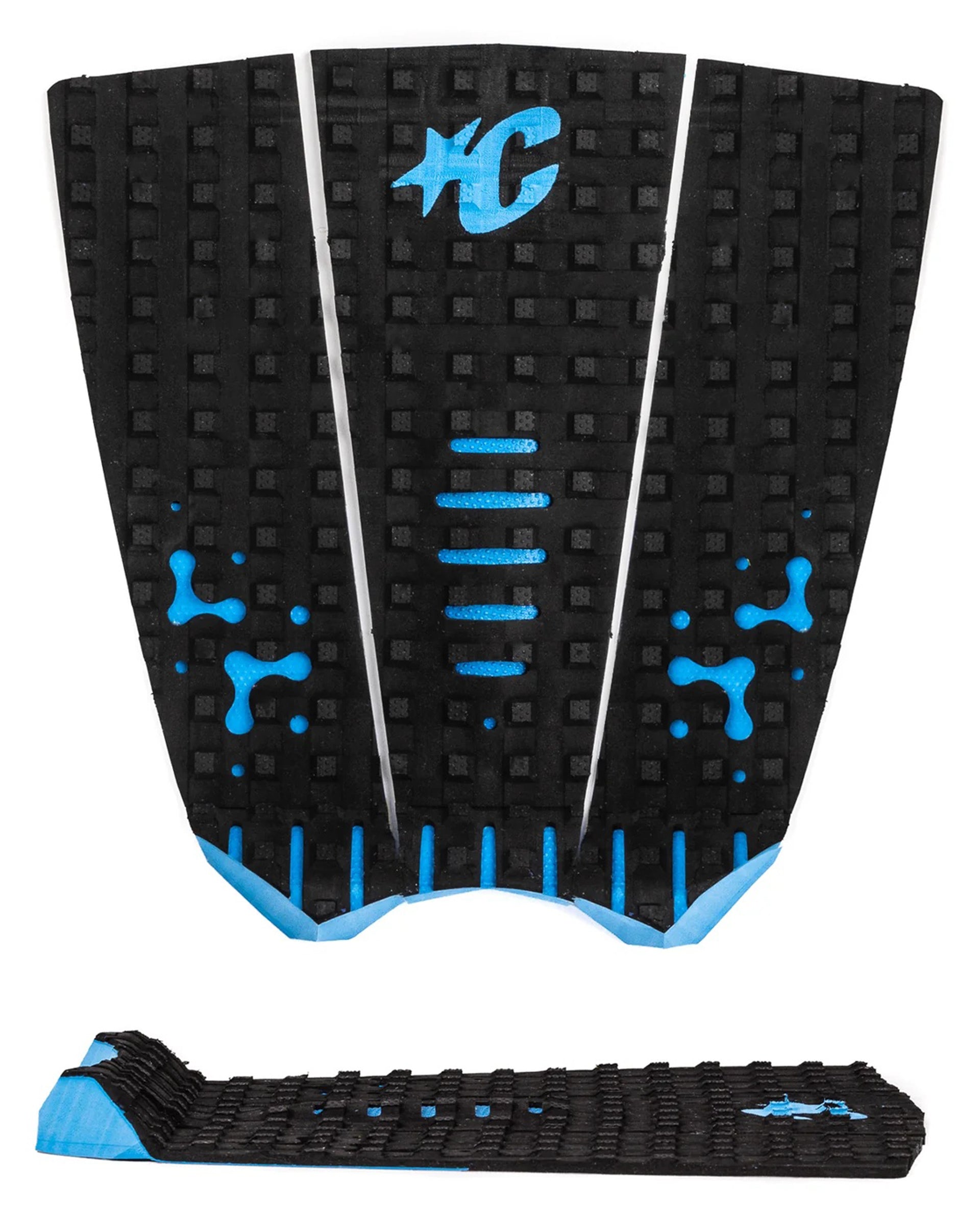 Creatures of Leisure Mick Fanning Signature Traction Pad - Black Cyan - $62.00 at Jack's Surfboards