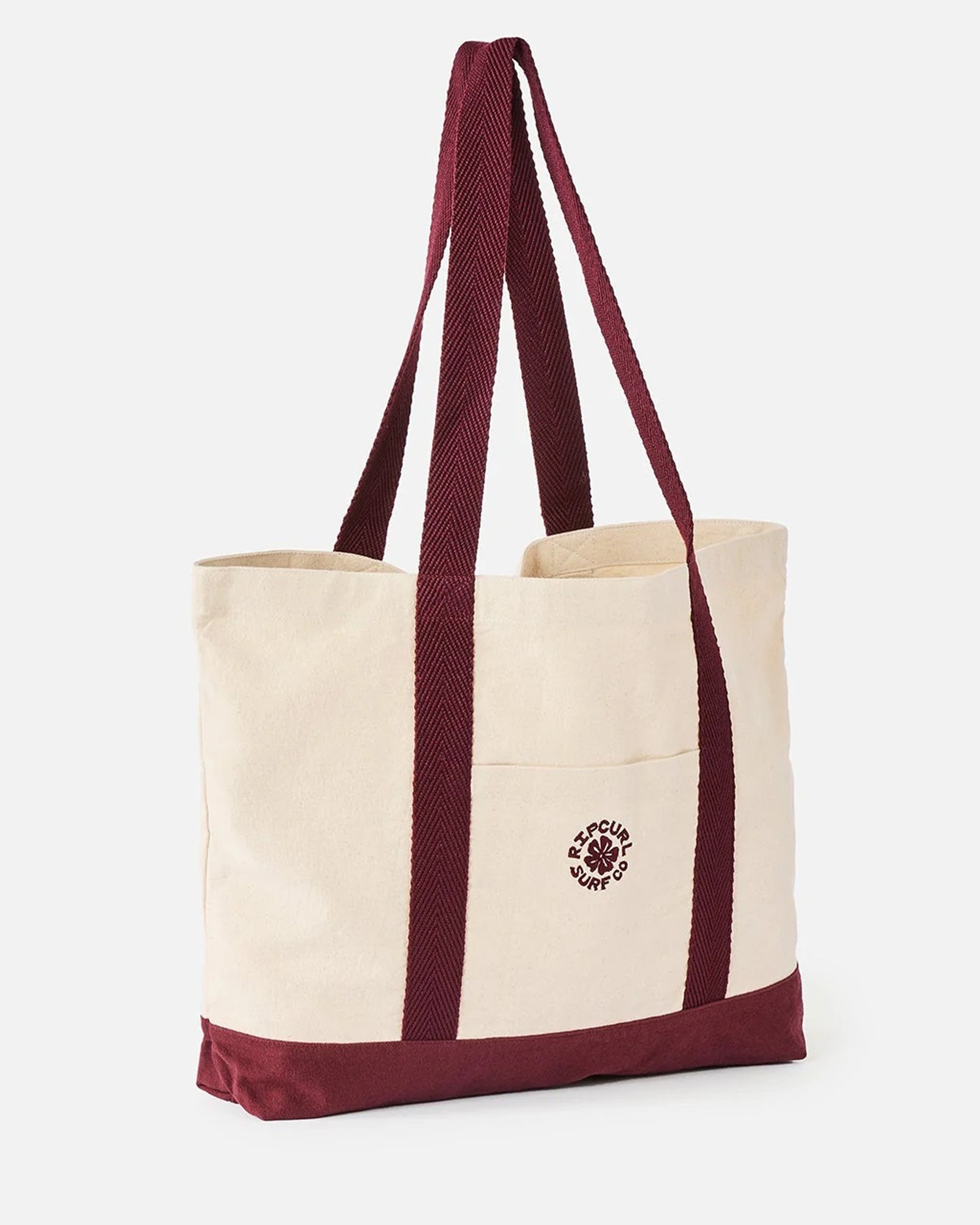 Rip Curl Mixed Logo 25L Tote Bag - Natural/Plum - $34.95 at Jack's Surfboards