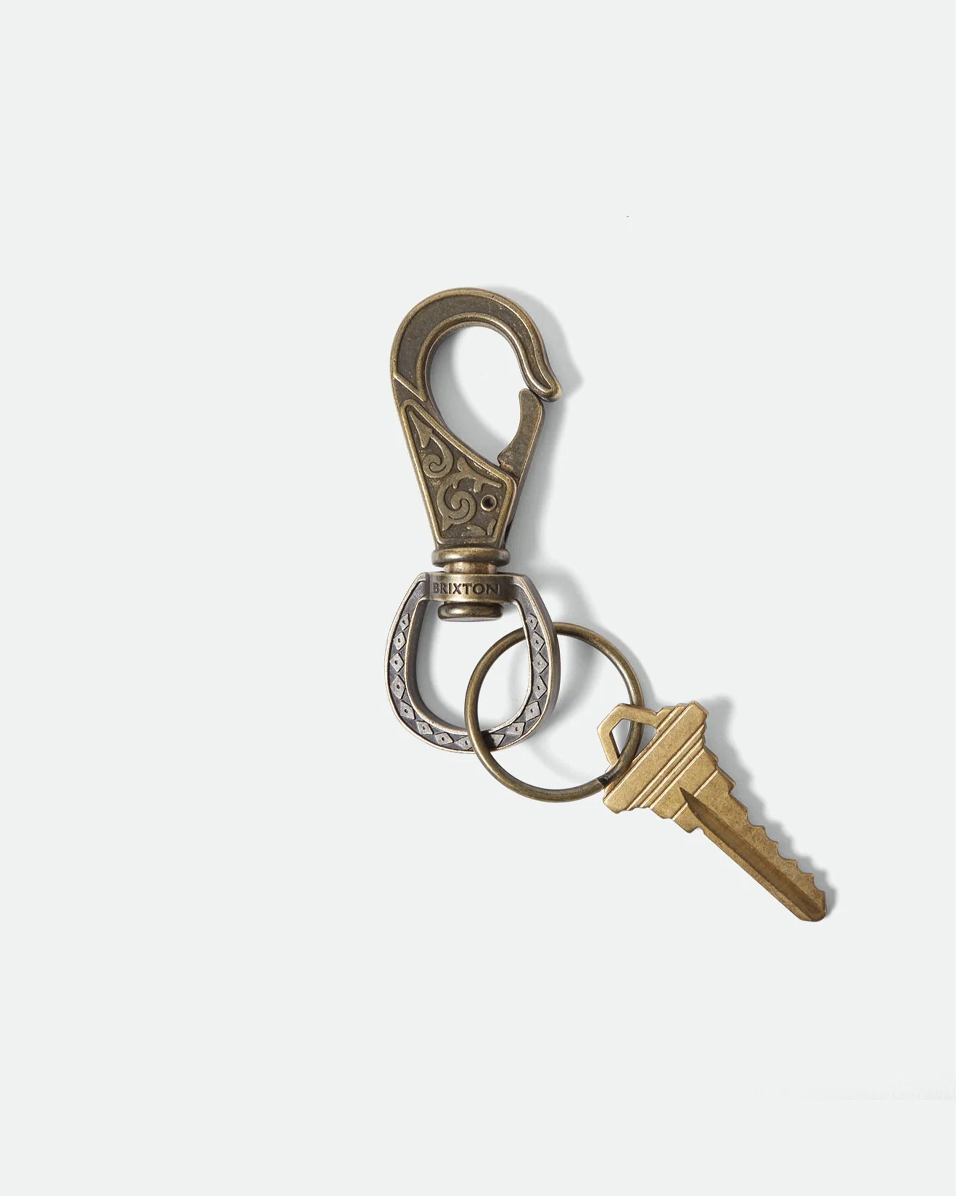Brixton Scroll Keychain - Antique Bronze - $30.00 at Jack's Surfboards