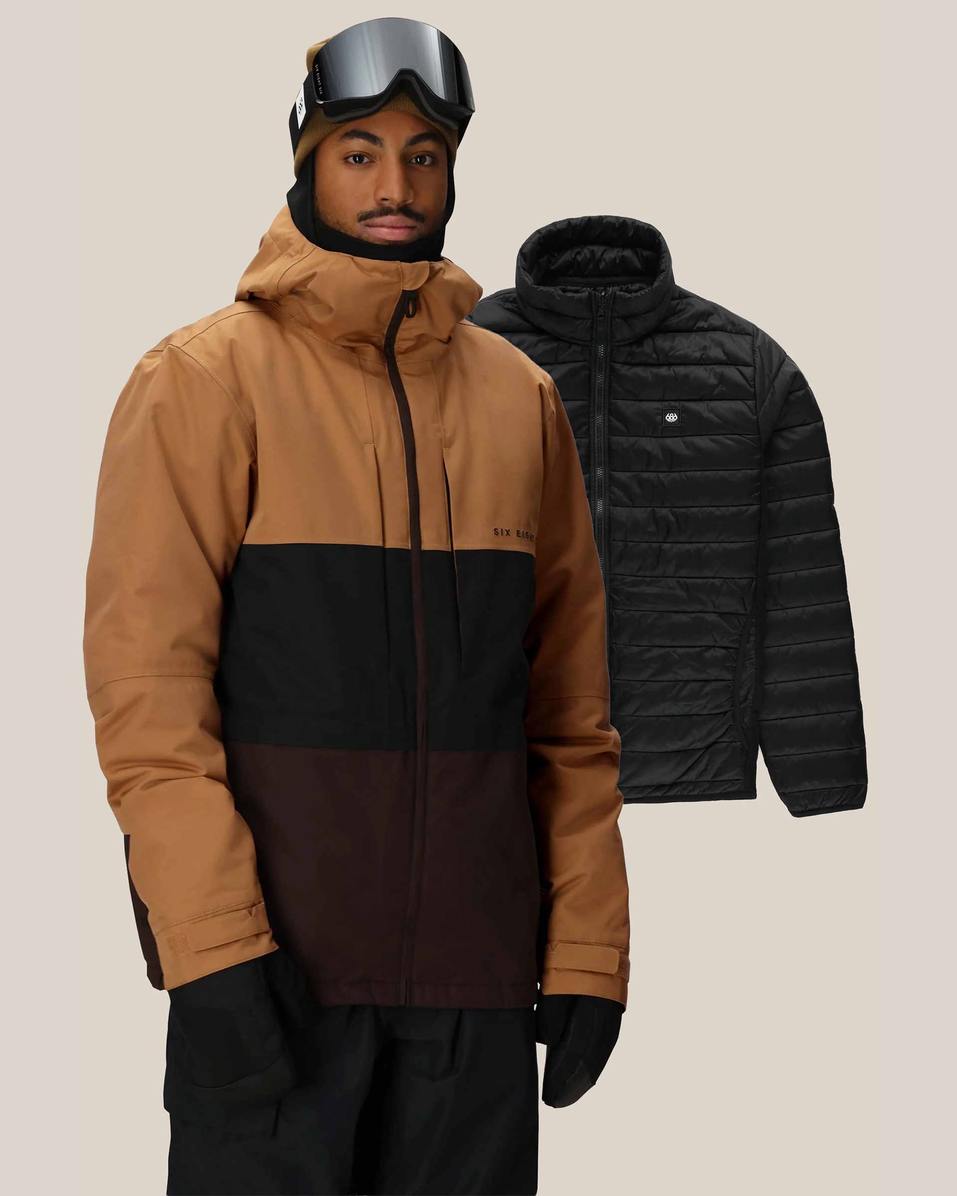 SMARTY® 3-In-1 Form Jacket -Caramel Colorblock
