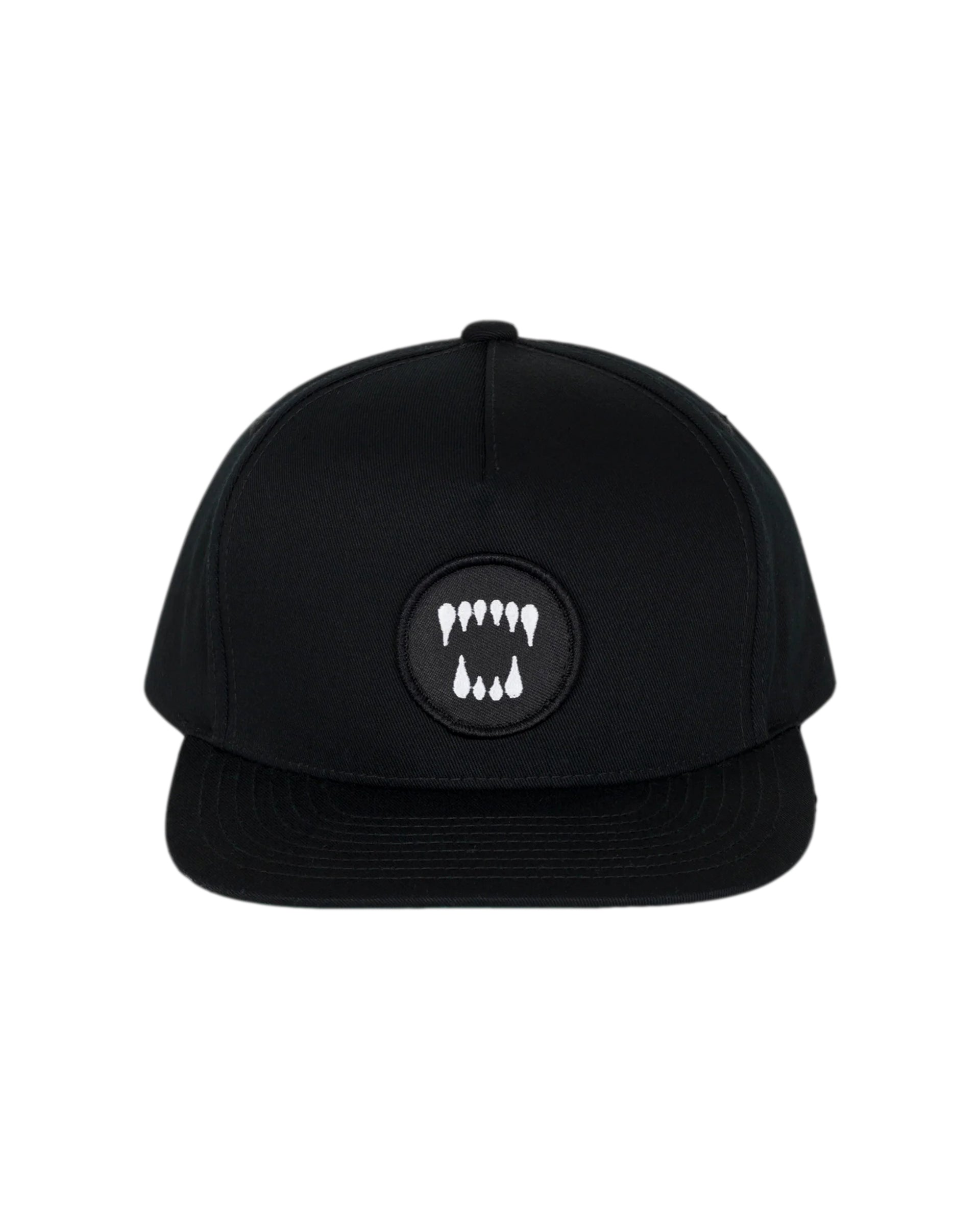 Snapback Patch Hat - Black