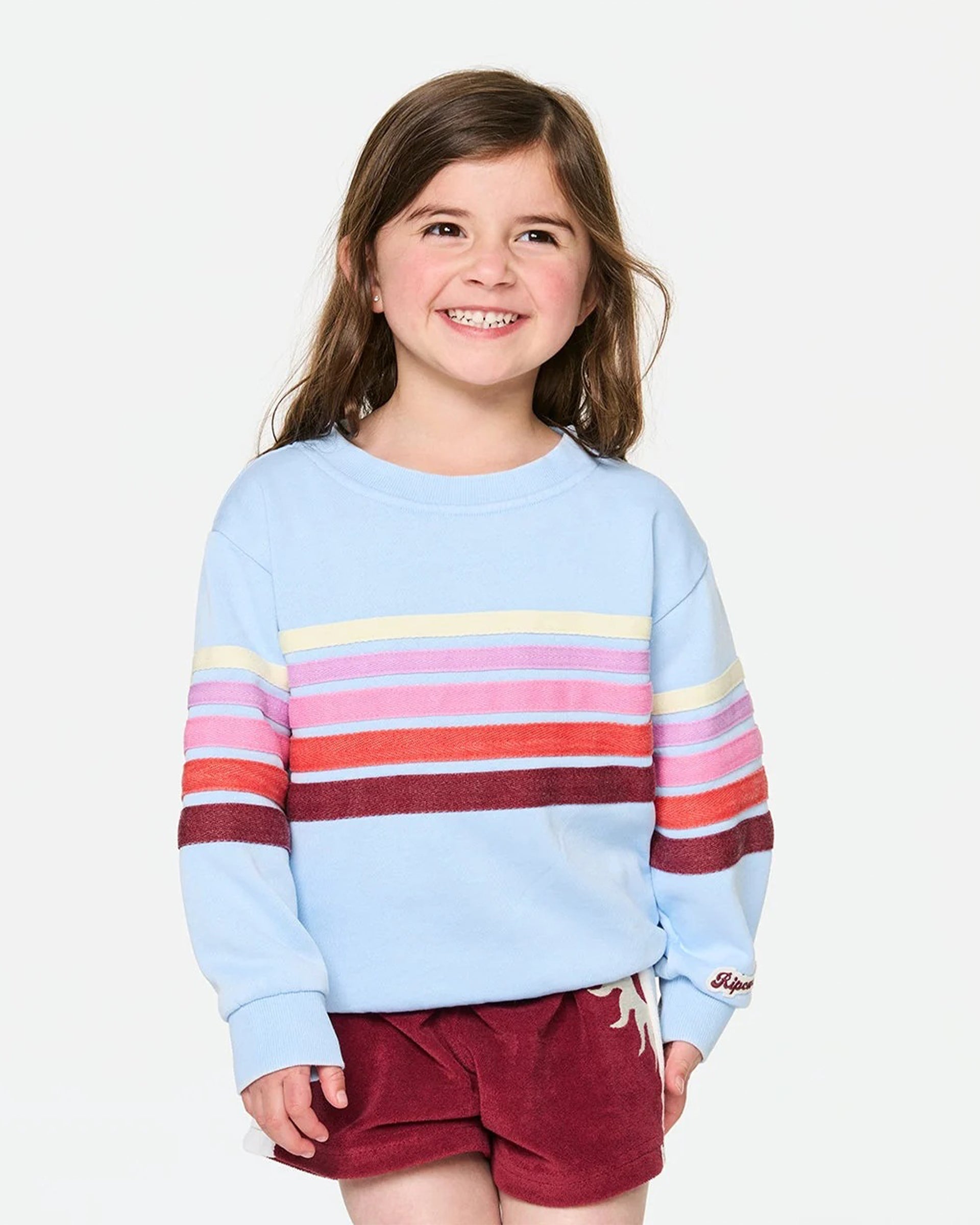 Rip Curl Girl's (1-8) Surf Revival Crew - Sky Blue - $39.95 at Jack's Surfboards