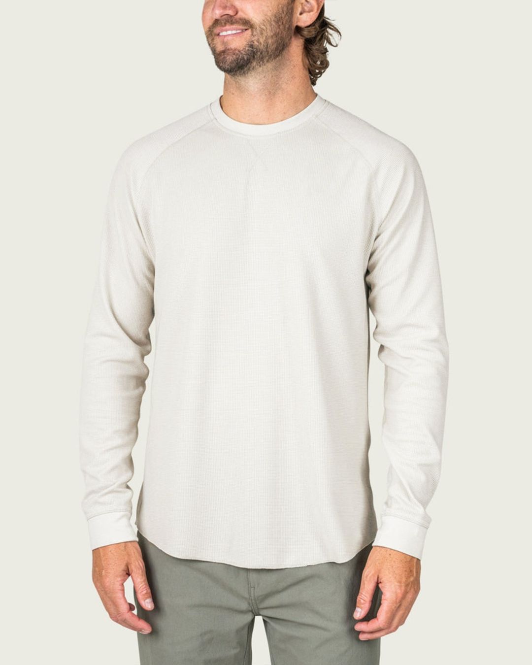Surfside L/S Waffle Shirt - Pelican Heather