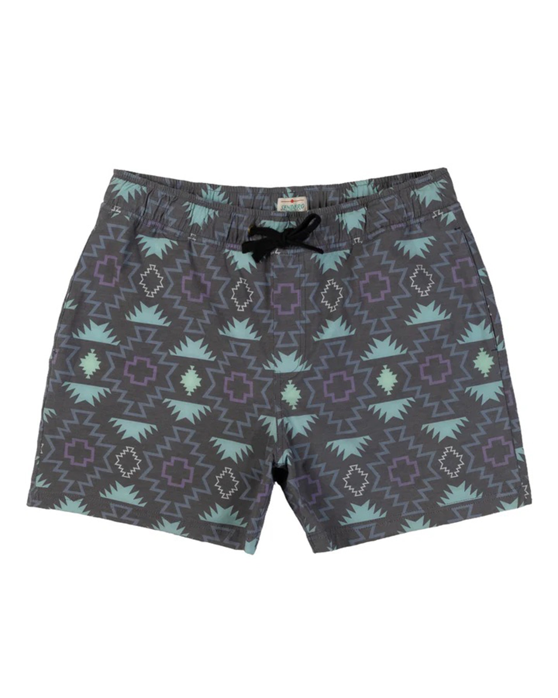Sendero Provisions Co. The Barton Elastic Boardshort - Chevron Dark - $69.00 at Jack's Surfboards
