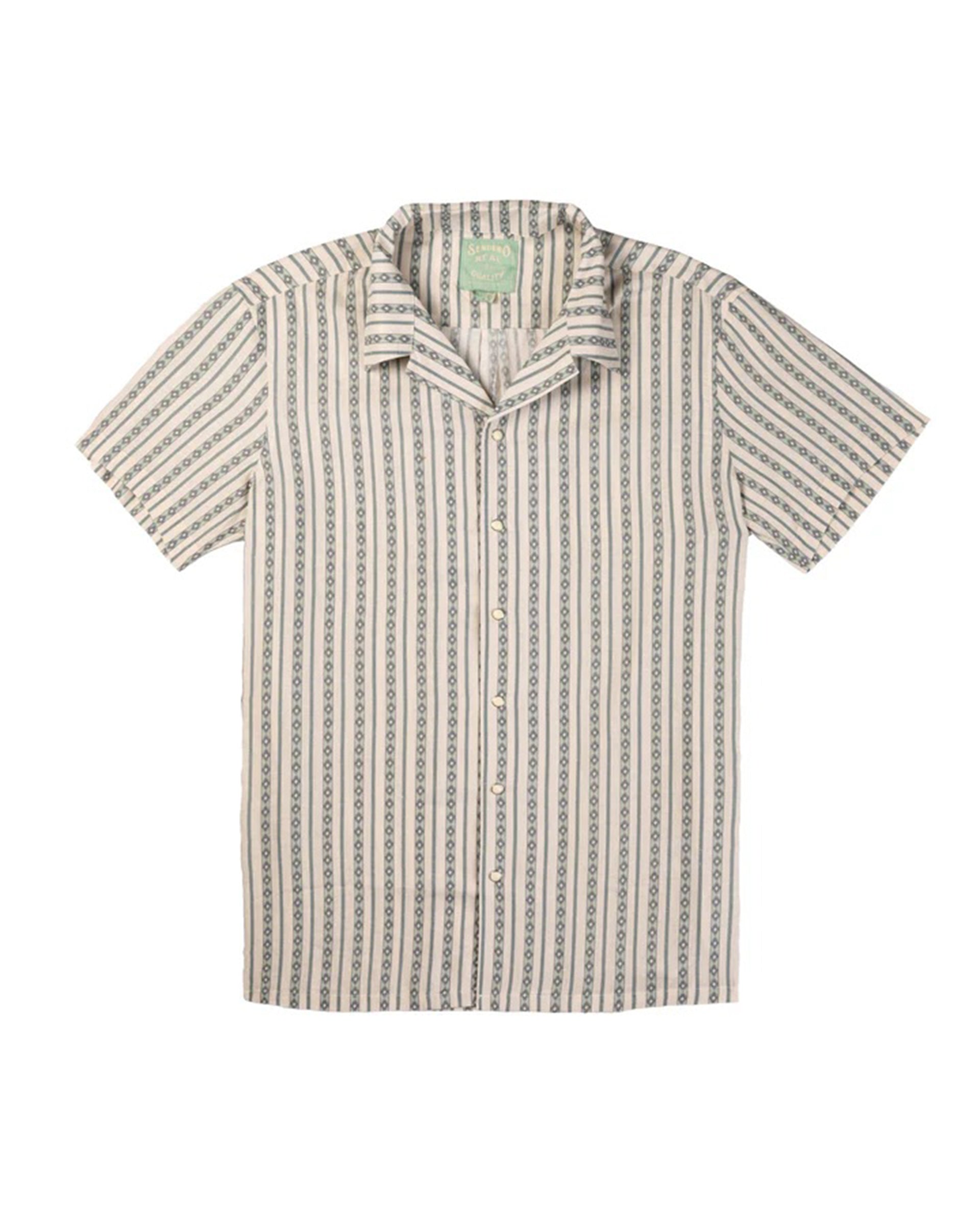 The Padre S/S Shirt - Serape Stripe Teal