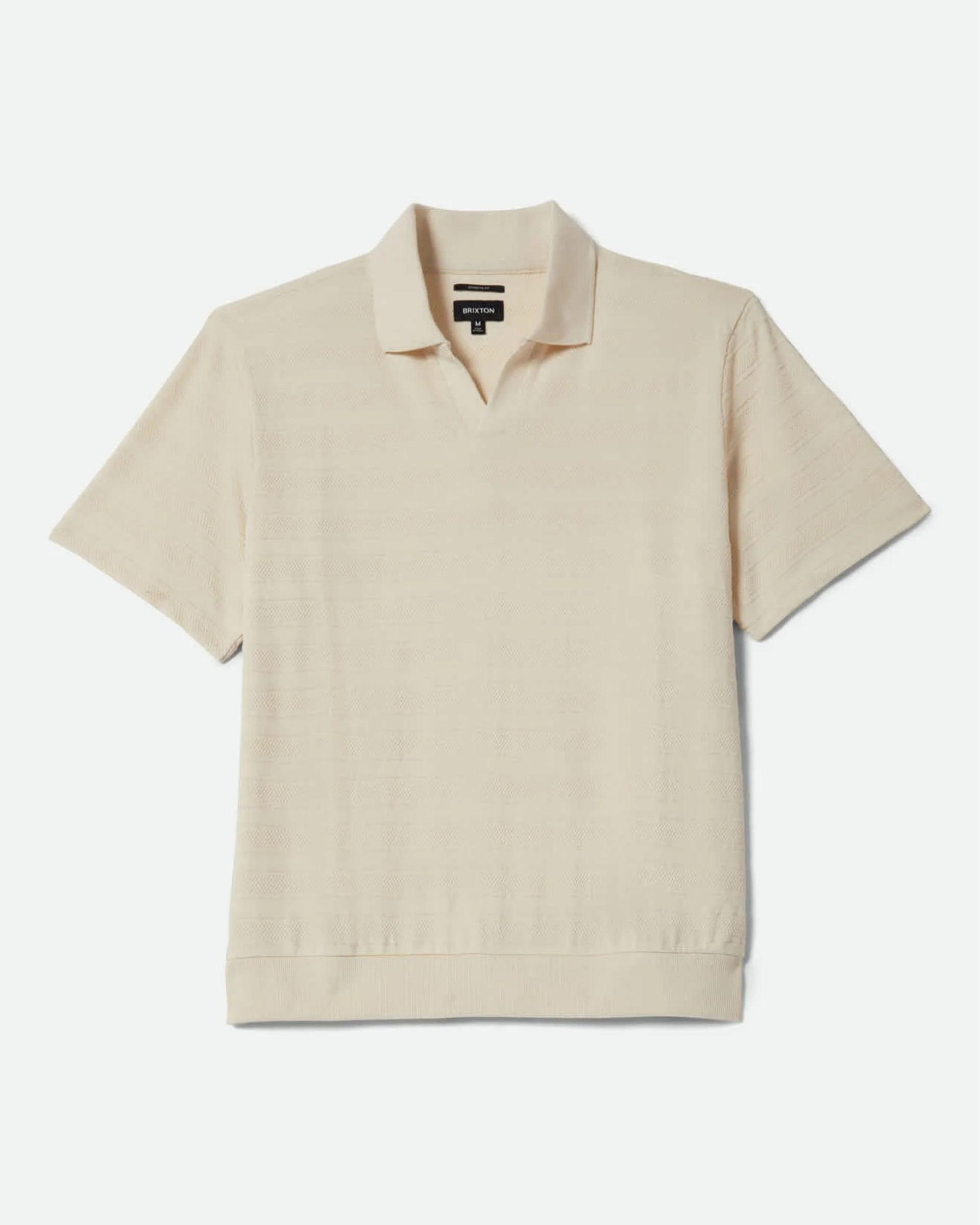 Theo Jacquard S/S Polo - Cream