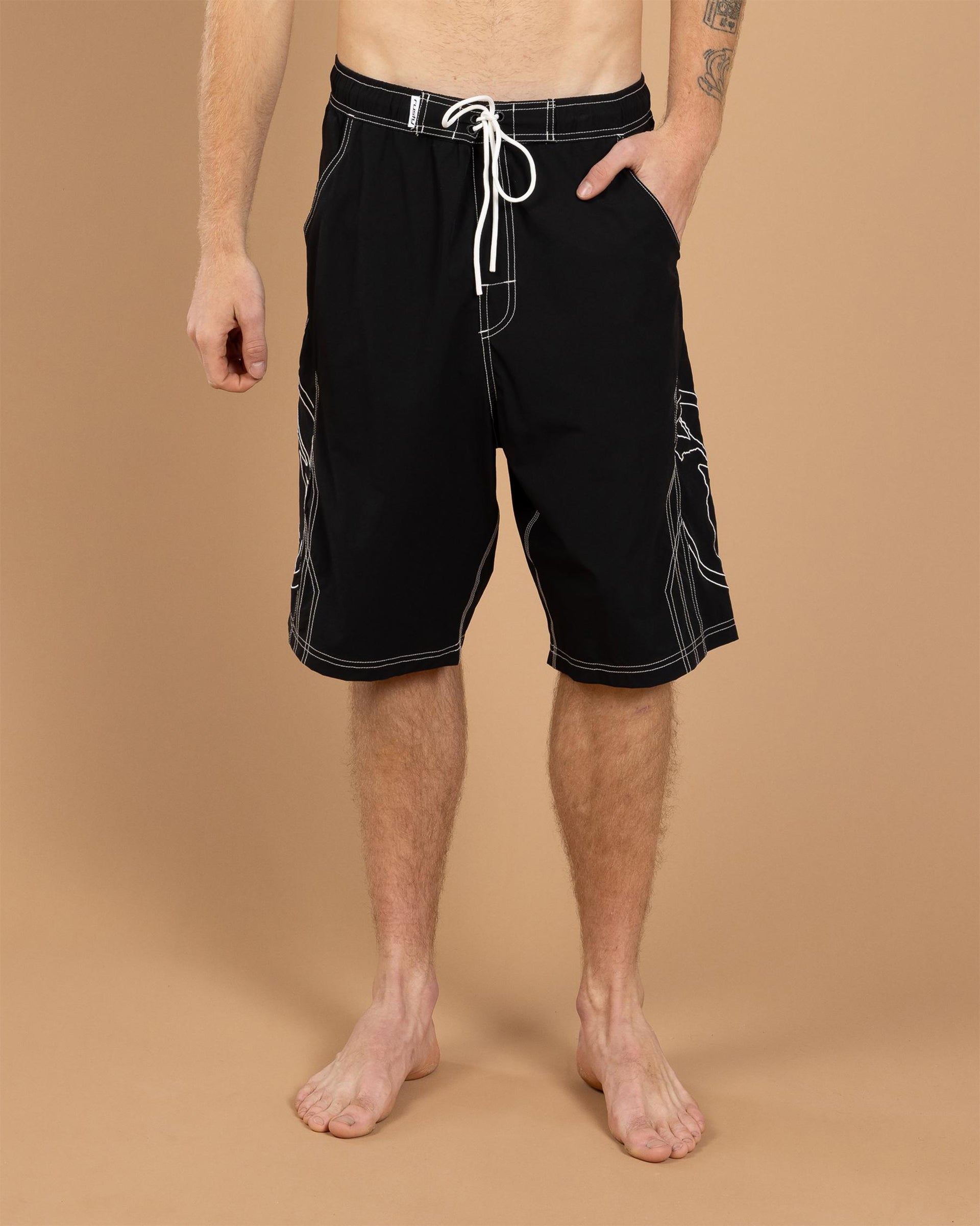 Tombstones Hybrid Waist Boardshort - Black