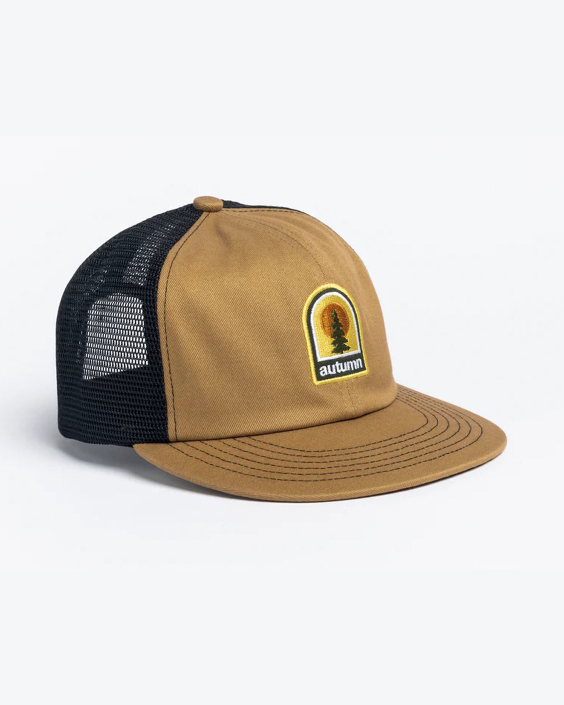 Autumn Twill 6 Panel Trucker Hat - Brown - $32.00 at Jack's Surfboards