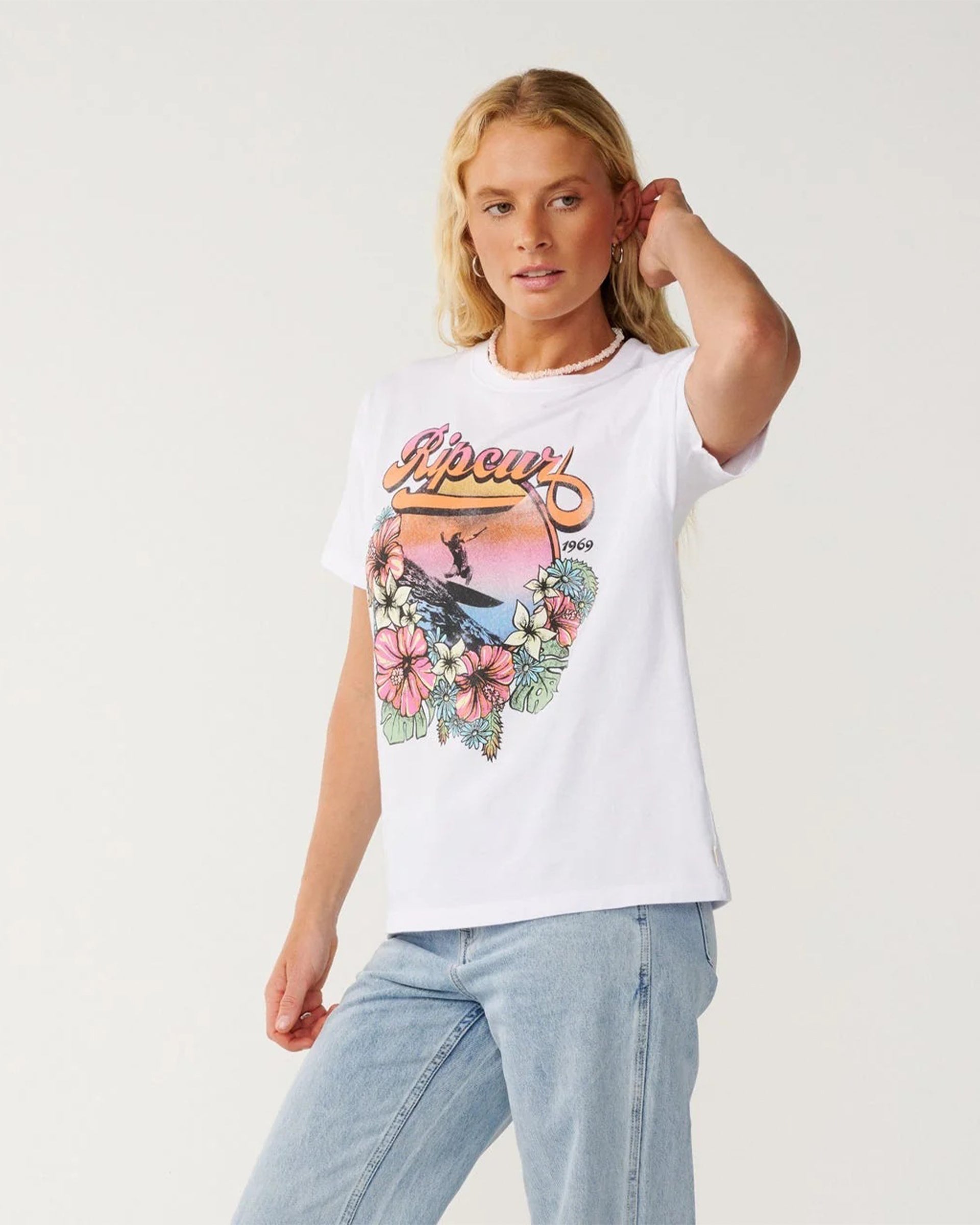 Women's Wave Relaxed Tee - White